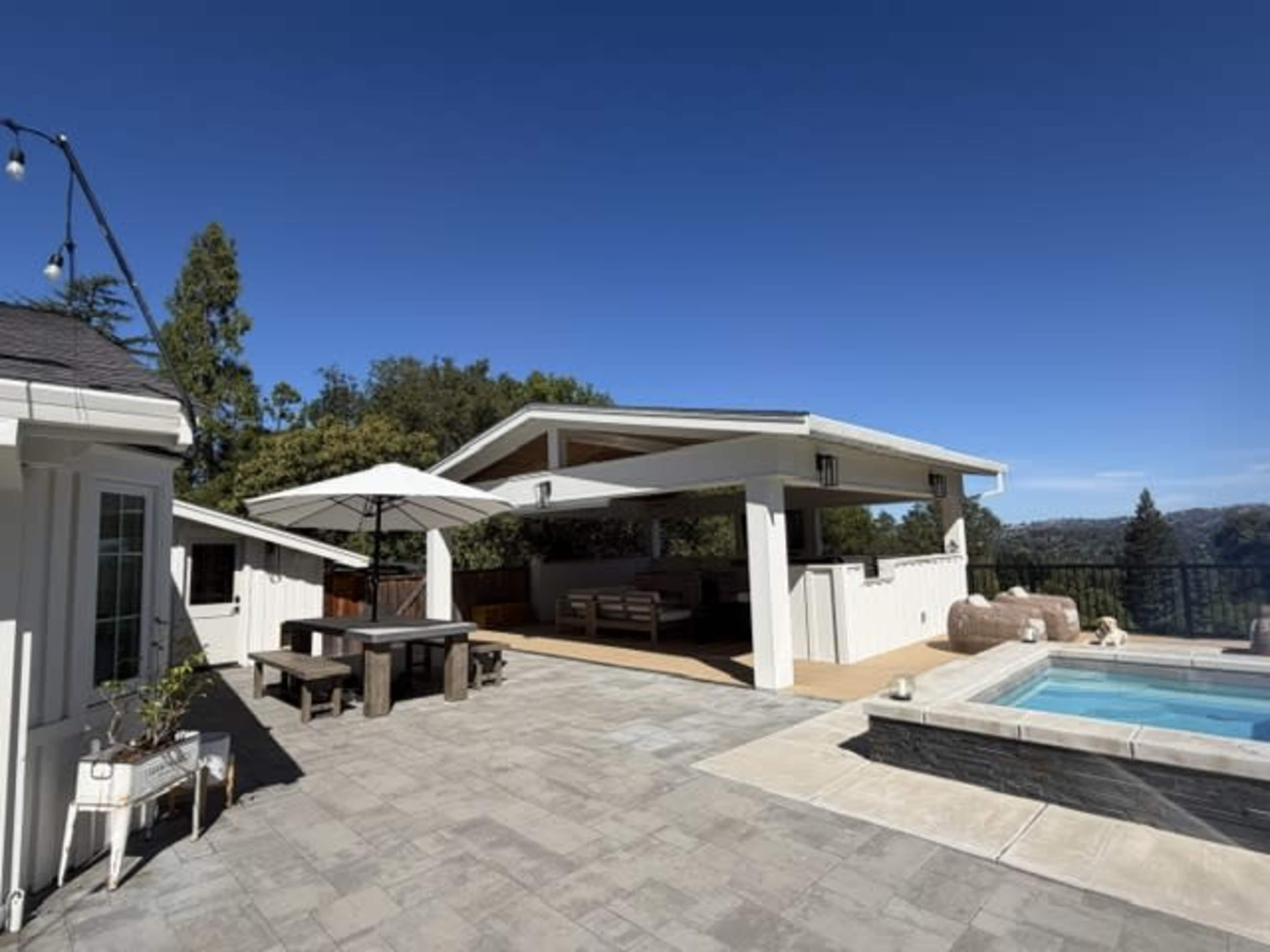 Modern Danville Backyard with Mount Diablo Views, Pool & Pavilion Image in Danville, Danville, CA