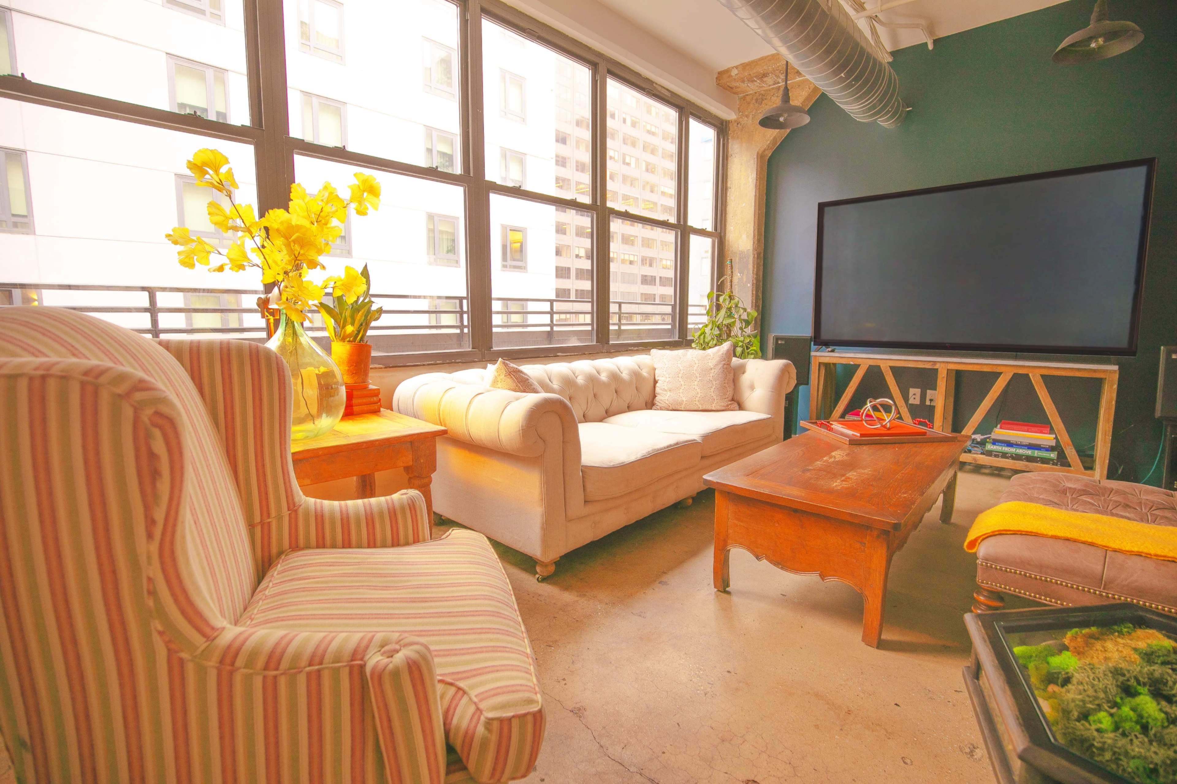 Professional Event Space *Private Outdoor Rooftop + Bar + Indoor lounge with Speak-Easy 'Living Room' Style + Chefs Kitchen Image in Midtown Manhattan, New York, NY