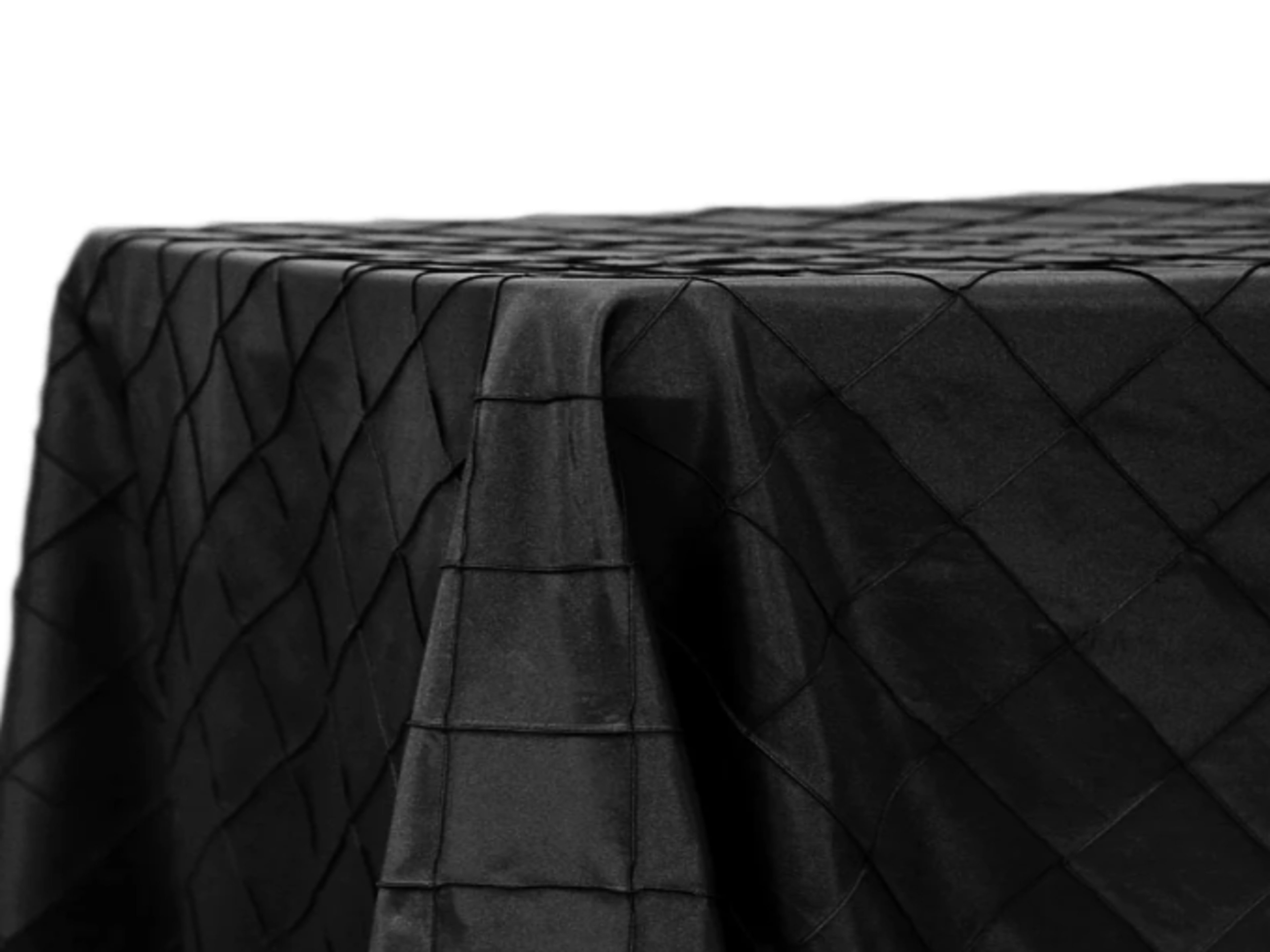 Rectangular black table linens