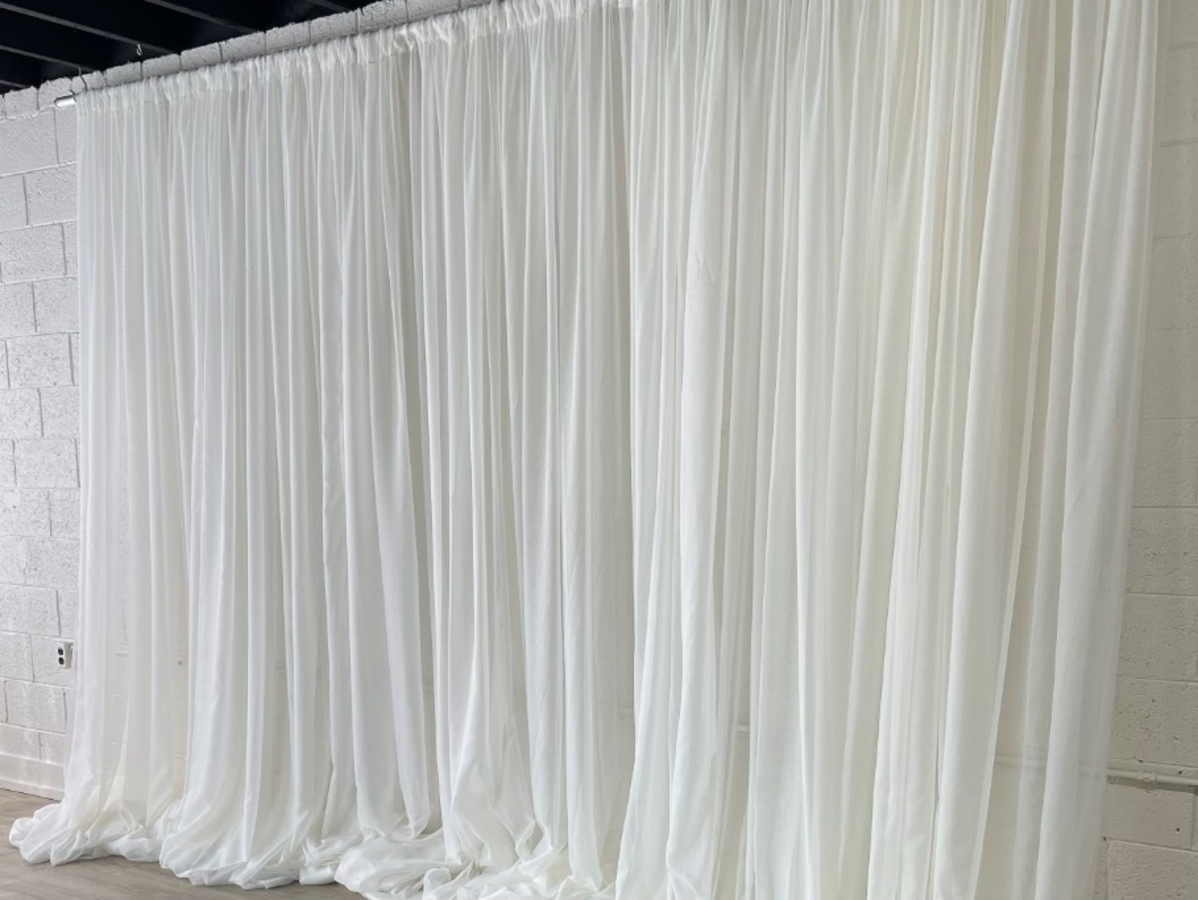 Soft Ivory Chiffon backdrop