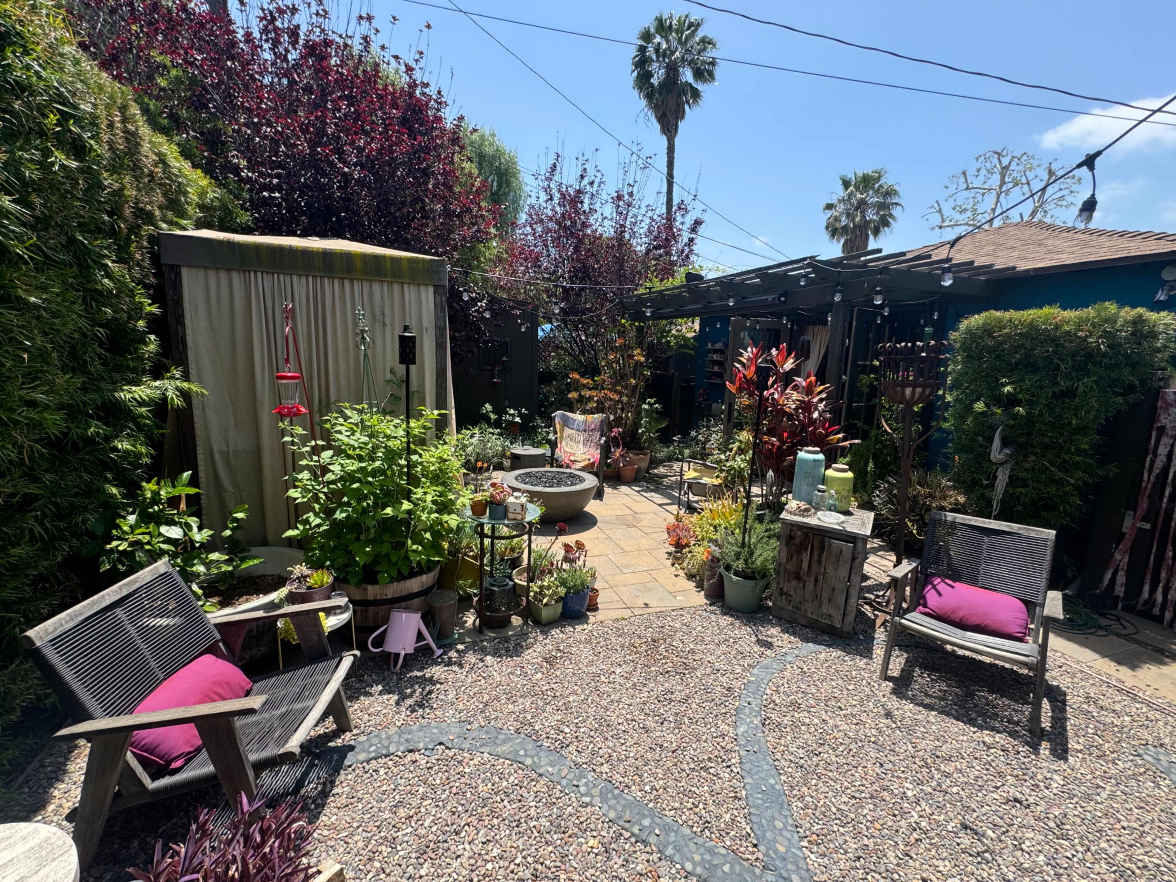Beautiful artistic and mystical garden and backyard in Sherman Oaks, includes interior studio area as a lounge. Image in Sherman Oaks, Sherman Oaks, CA