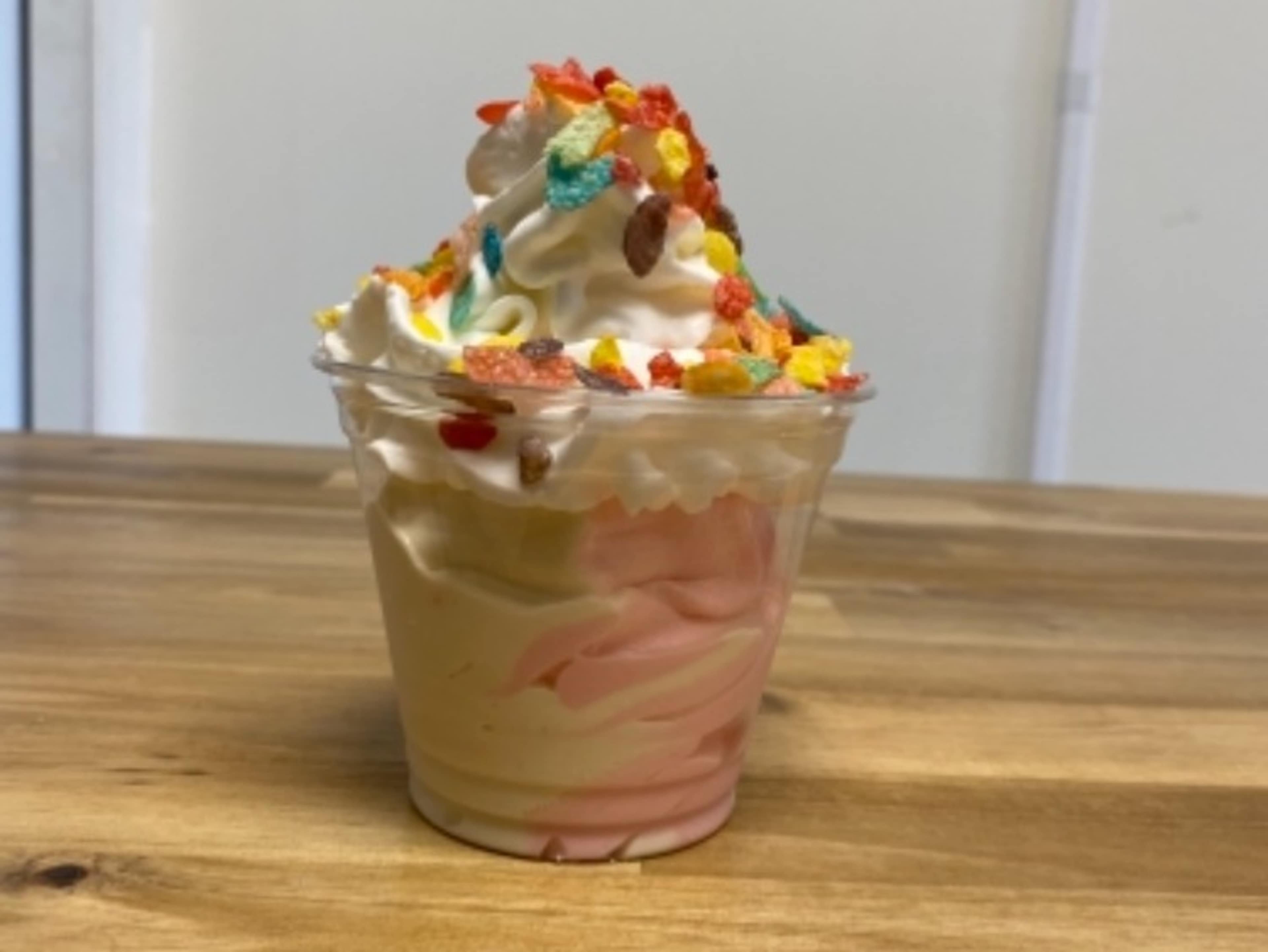 Ice cream machine w/ 2 homemade ice cream flavors