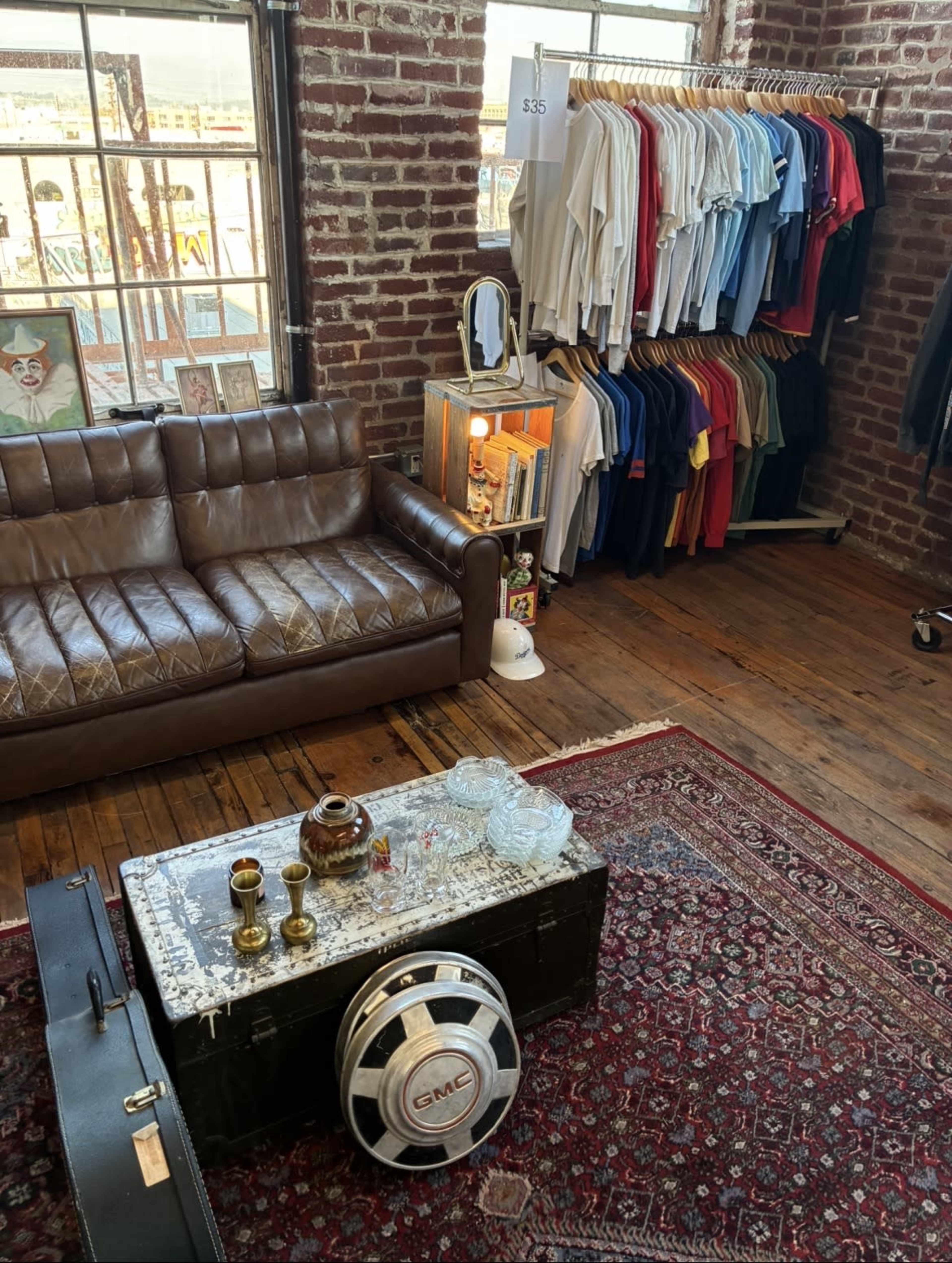 Sunlit Brick Loft Studio with Vintage Details & Wood Floors Image in Central LA, Los Angeles, CA