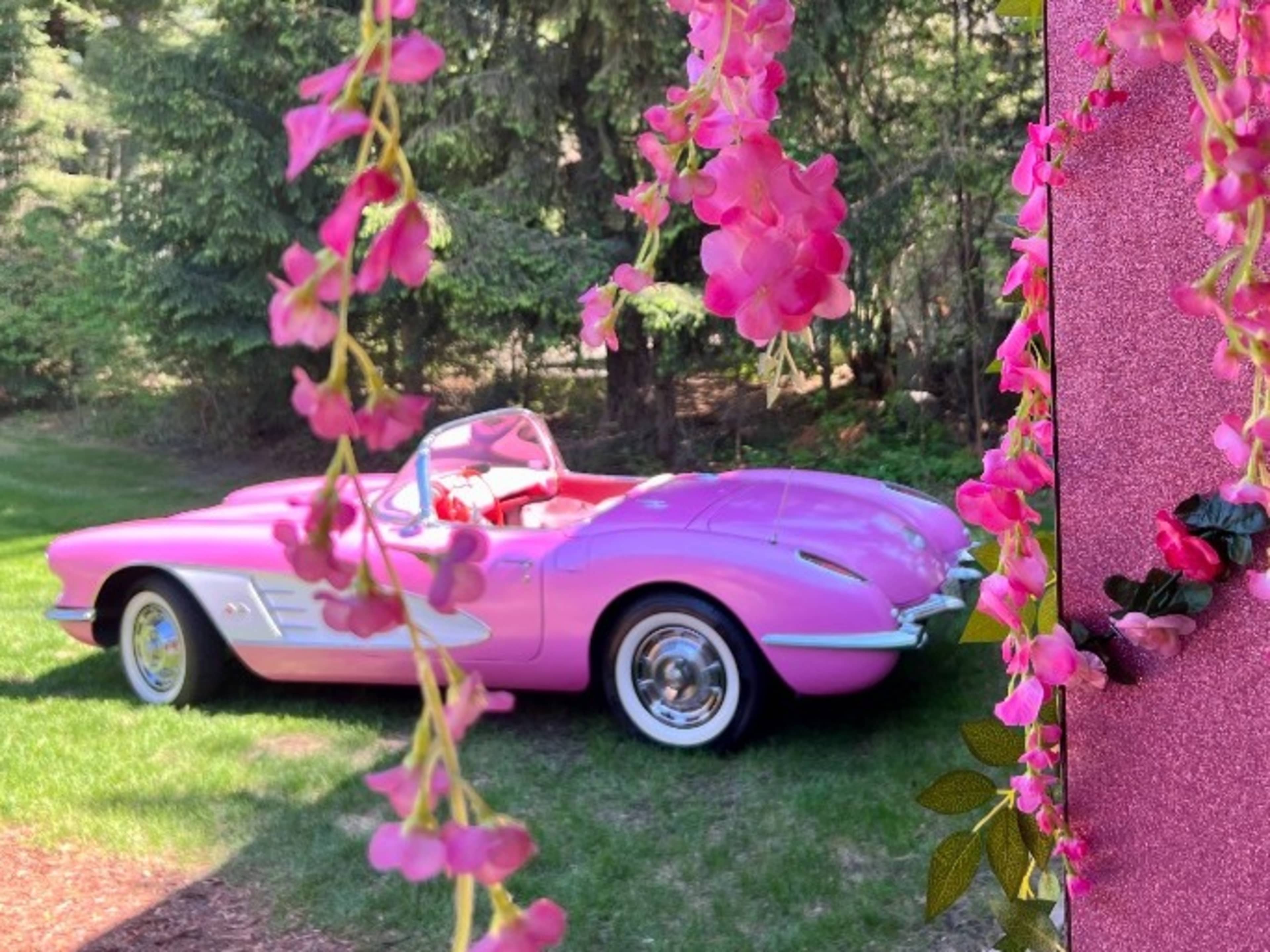 1960 Pink & White Corvette Convertible