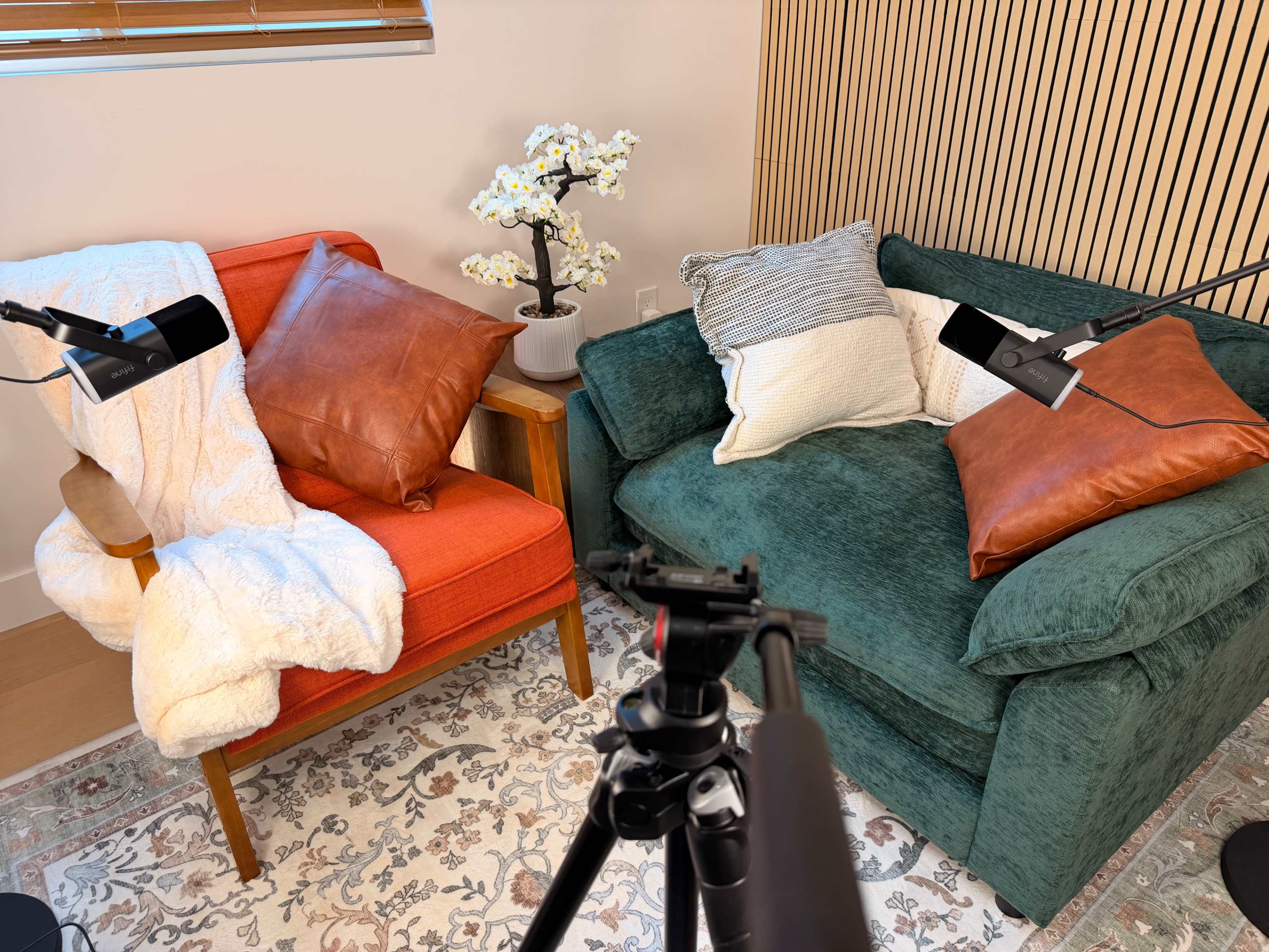 A Warm, Professionally-Equipped Home Podcast Studio Image in Central San Jose, San Jose, CA