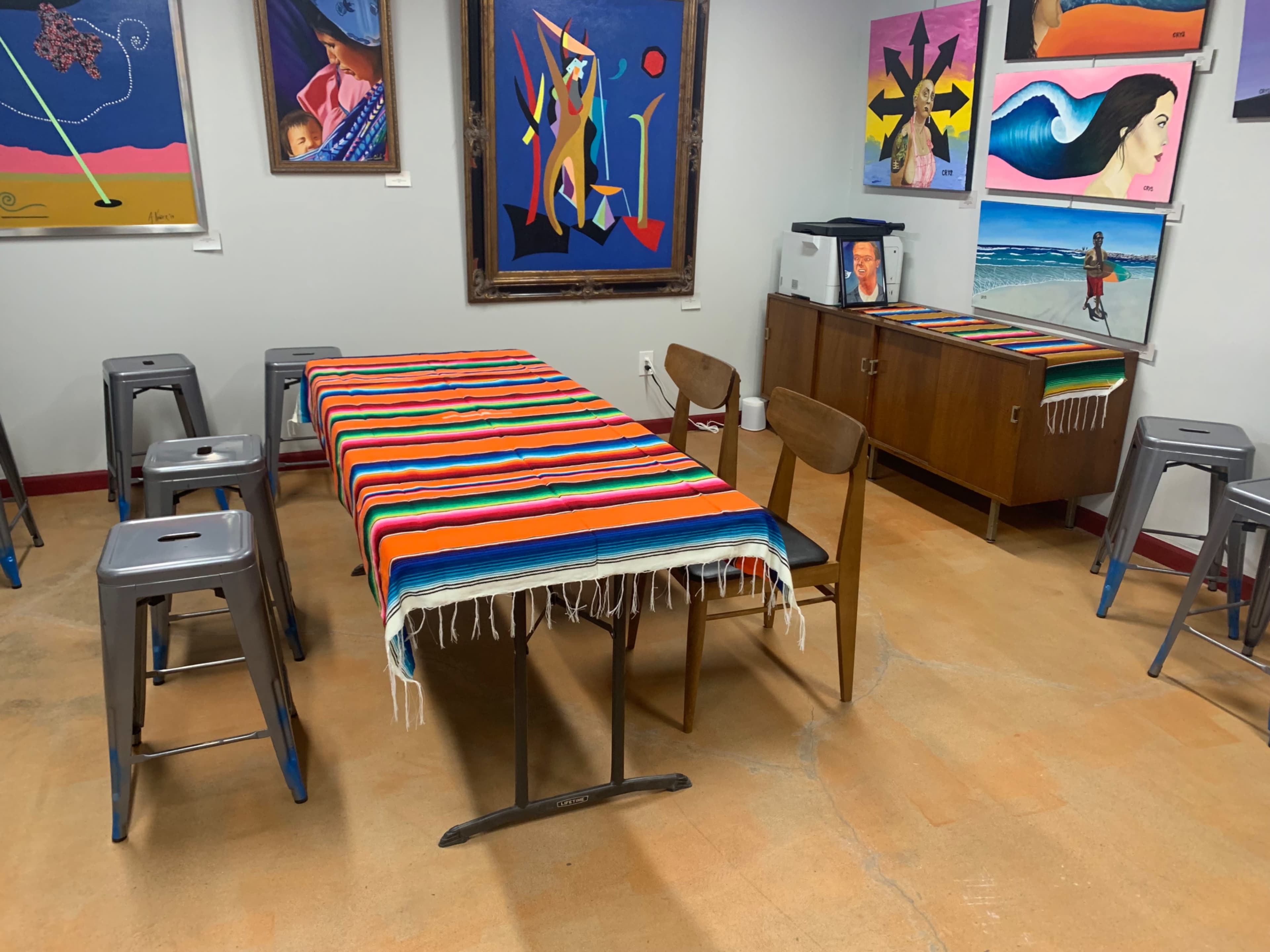 Art gallery / meeting room that accommodates private events. Image in Barrio Logan, San Diego, CA