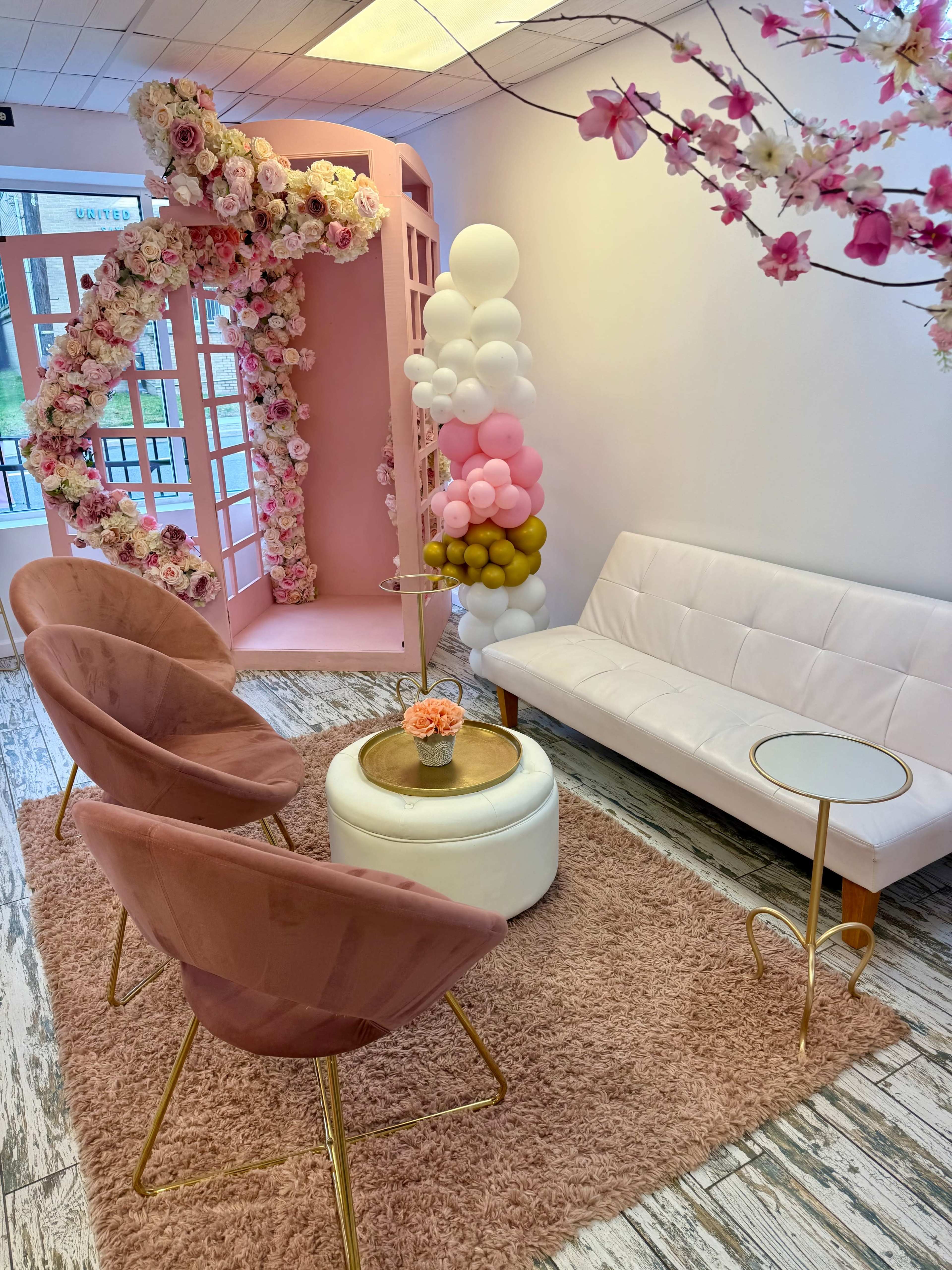 Pink Floral Beauty Studio Perfect for Makeup Artists and Hair Stylists Image in Sayreville, Sayreville, NJ