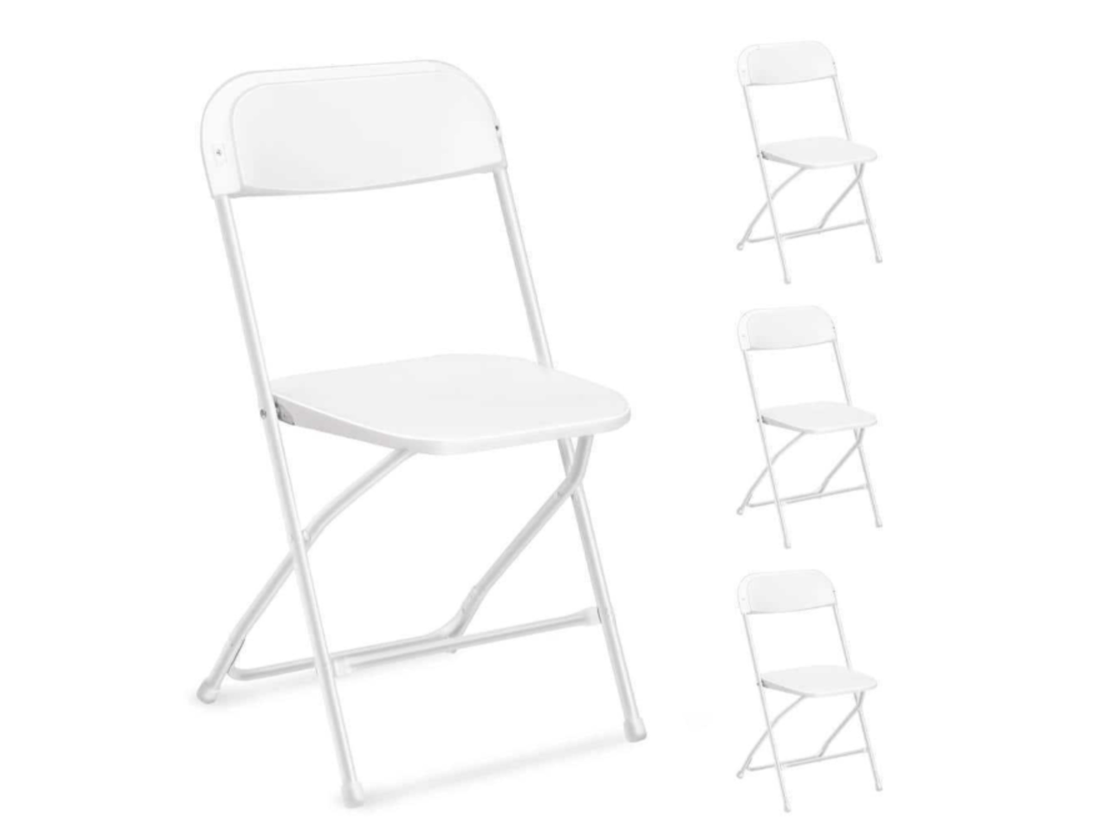 White plastic chairs