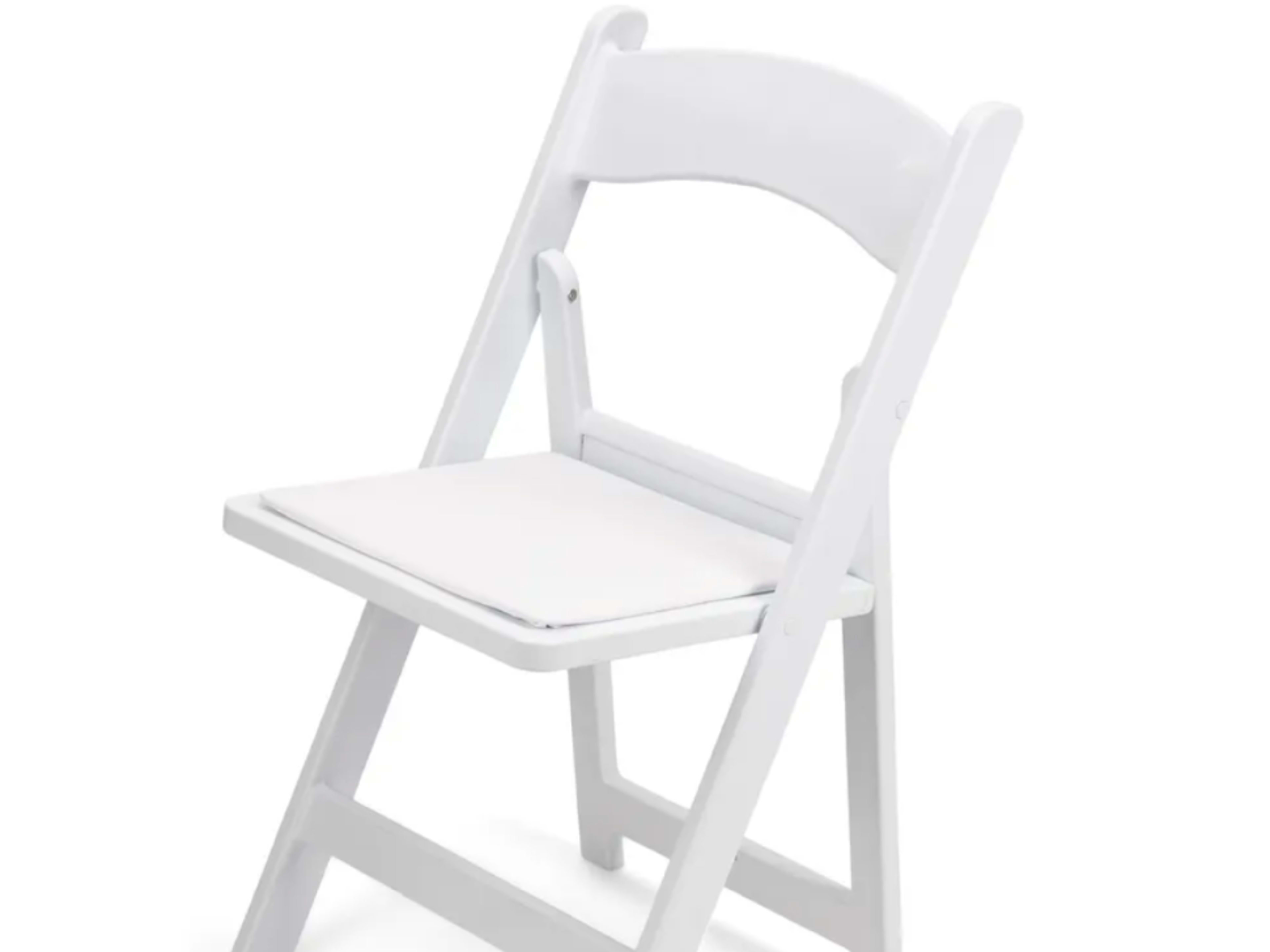 White Resin Padded Chair