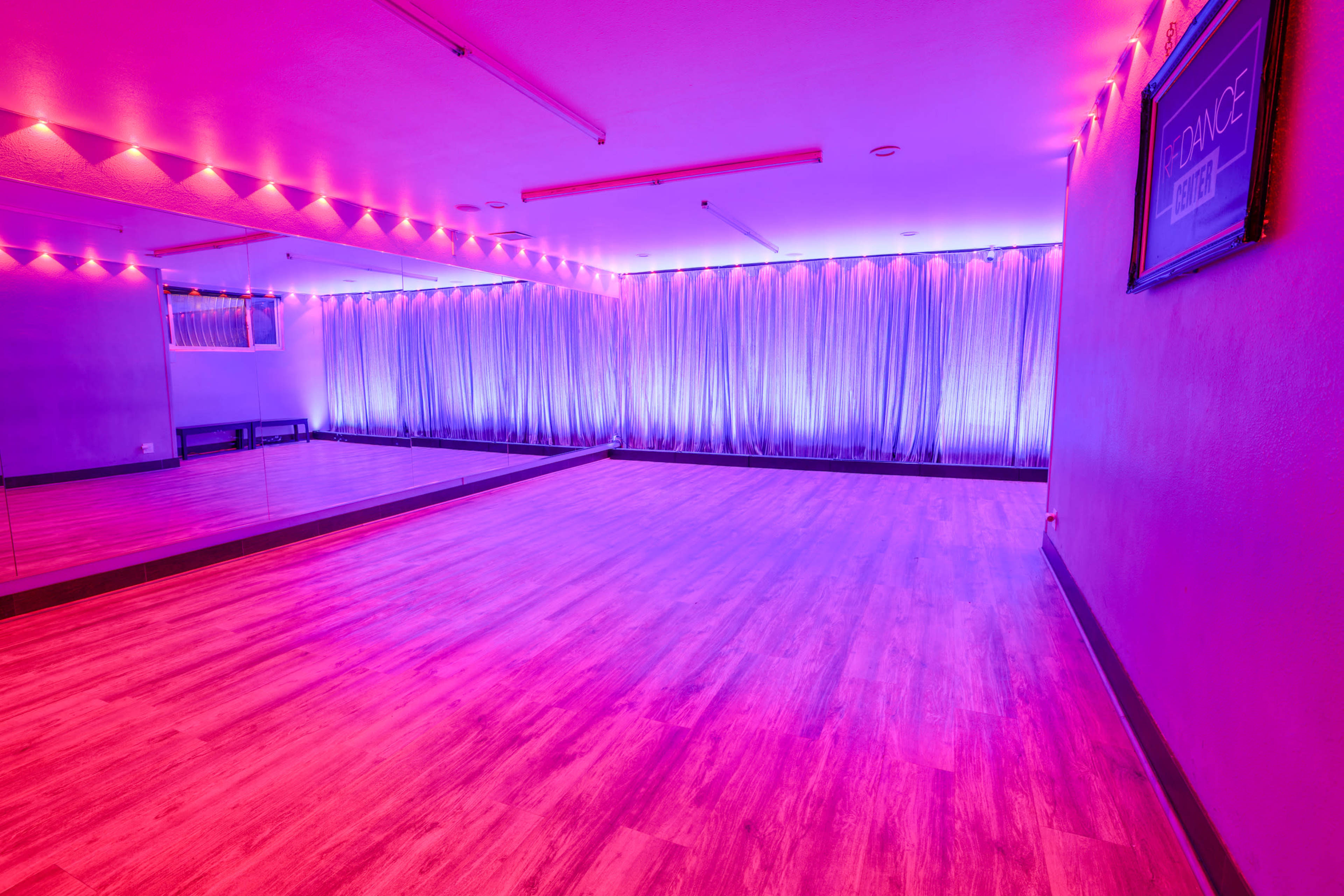 Intimate Studio w/ Accent Lighting & Curtain Image in French Court, Santa Ana, CA