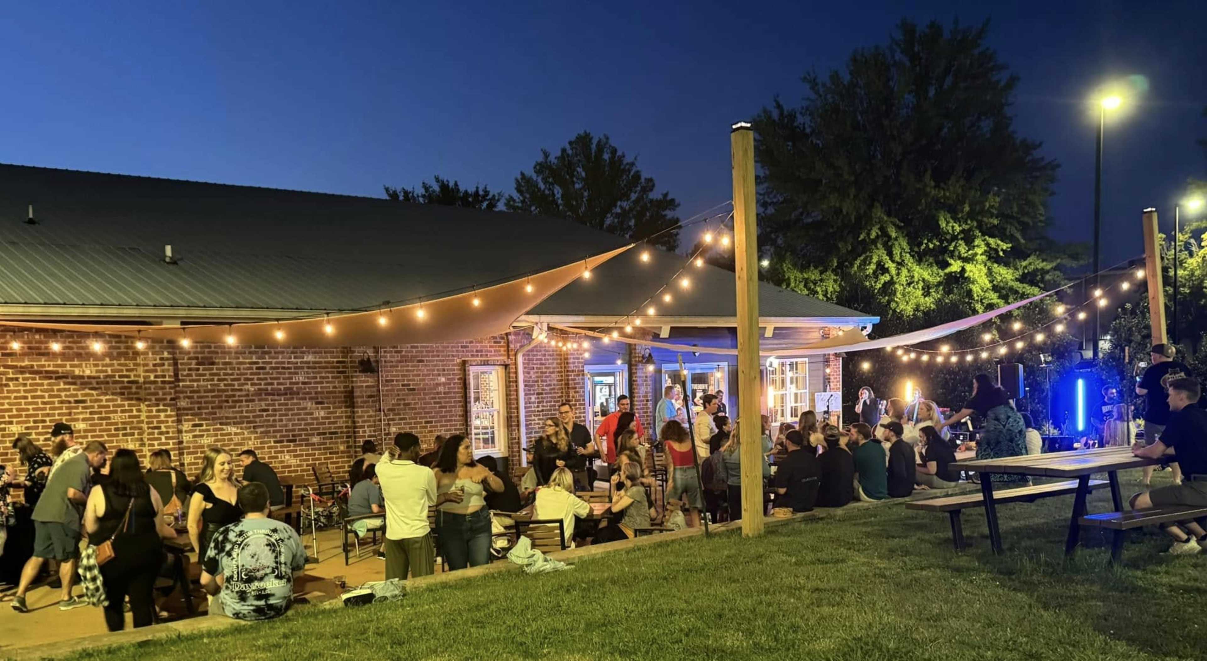 Rustic Brewery and Distillery Venue with Spacious Outdoor Patio, Half an acre of Grassy Area, and Ample Parking Image in Wake Forest, Wake Forest, NC