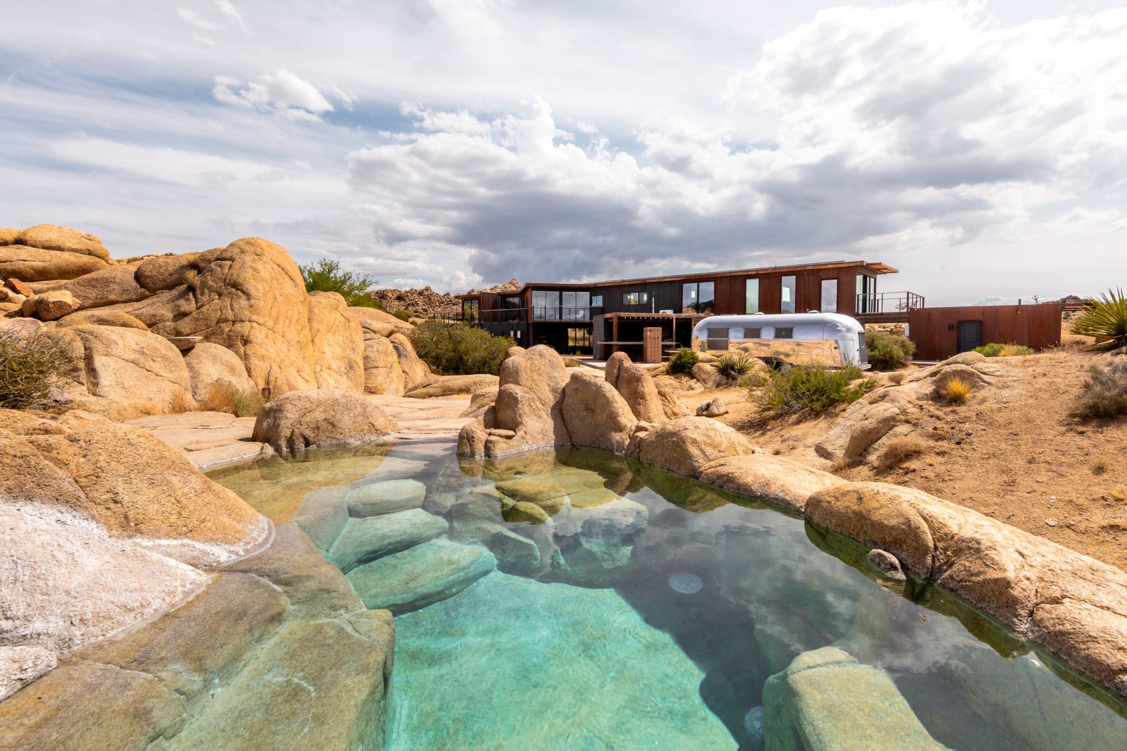 Iconic 7,000sf Glass Villa + Boulder Pool on 350ac Image in , Pioneertown, CA