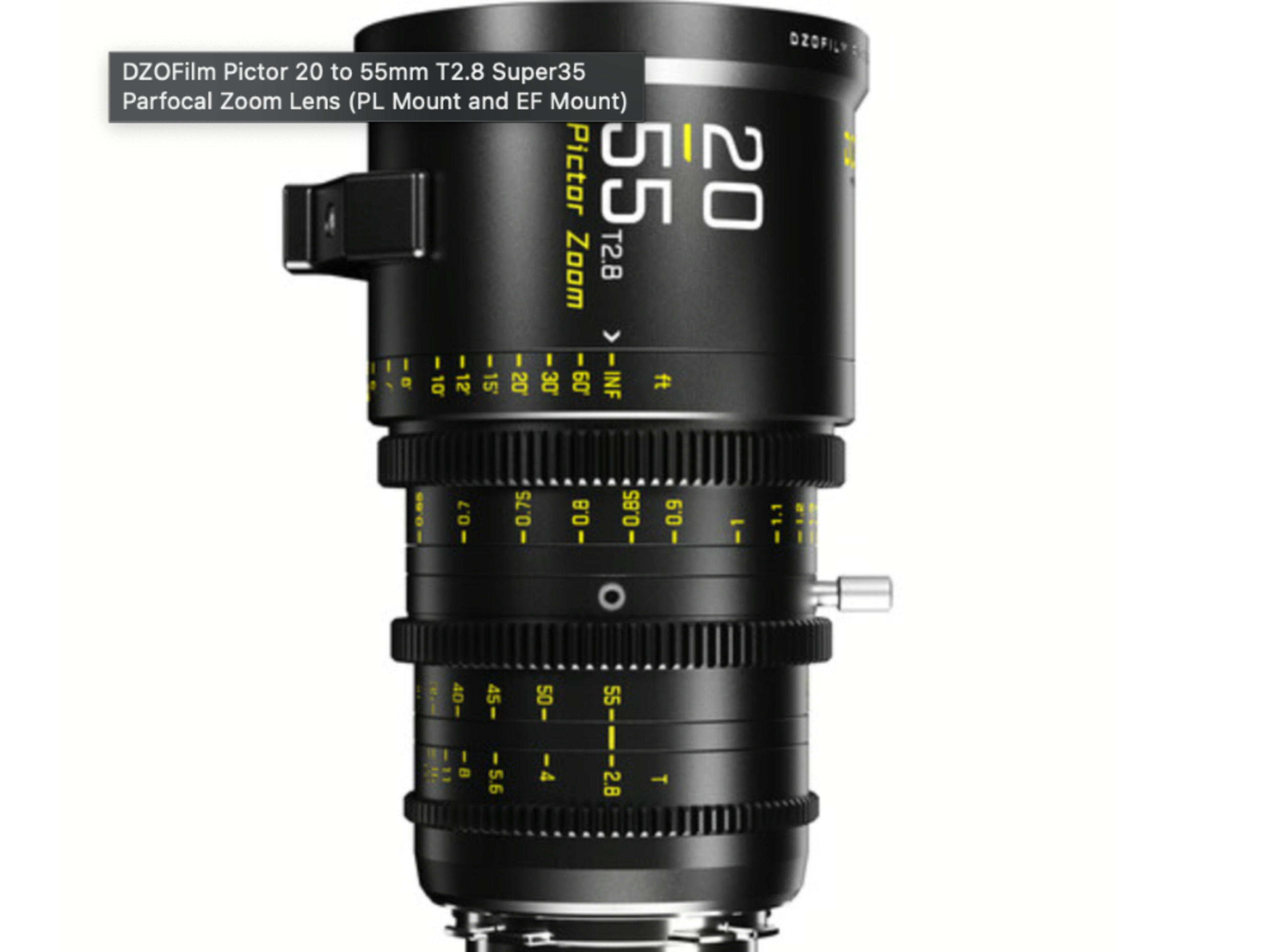 DZOFilm Pictor 20 to 55mm T2.8 Super35 PL mount
