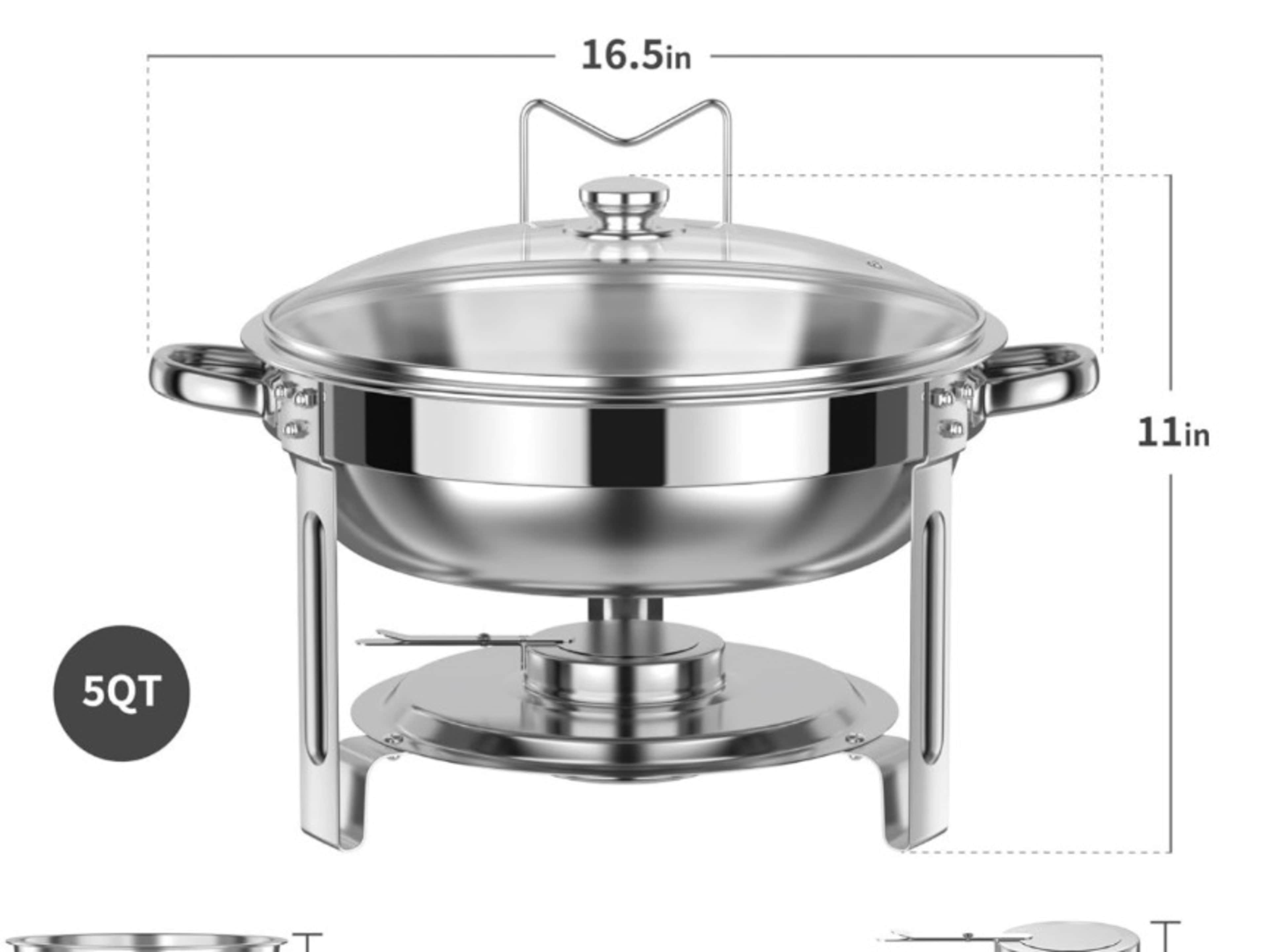 4 chaffing dishes 