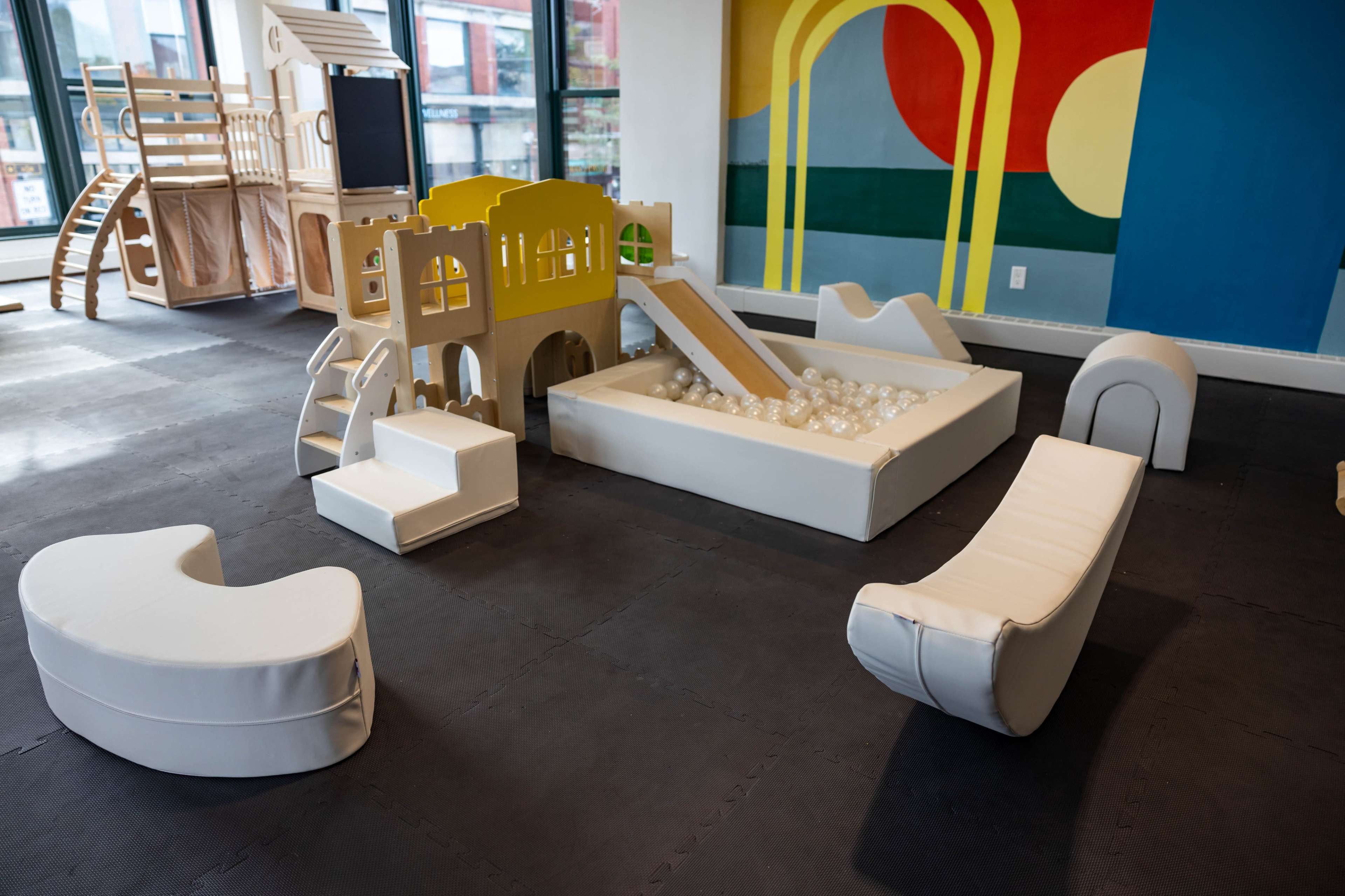 Bright Toddler Playspace with Sensory Stations and Parent's Lounge Image in Upham's Corner, Boston, MA