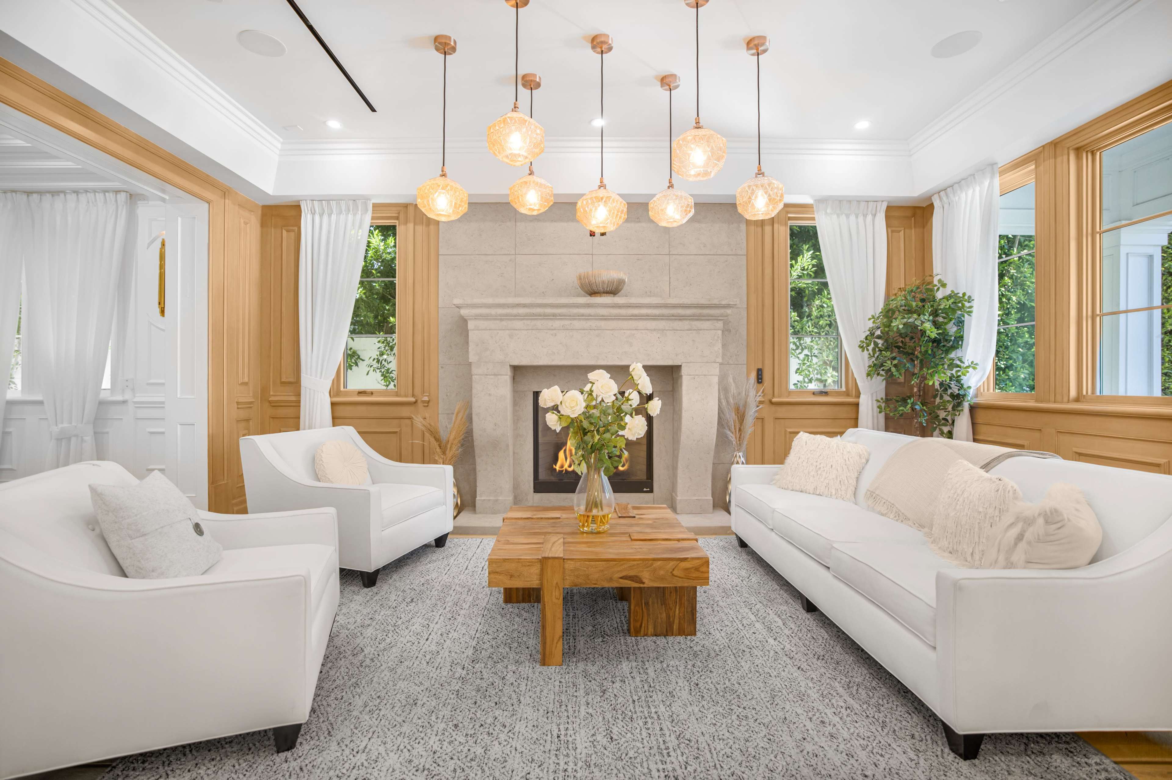 WHITE LUXE ESTATE WITH THEATER & STATEMENT STAIRCASE Image in Central LA, Los Angeles, CA