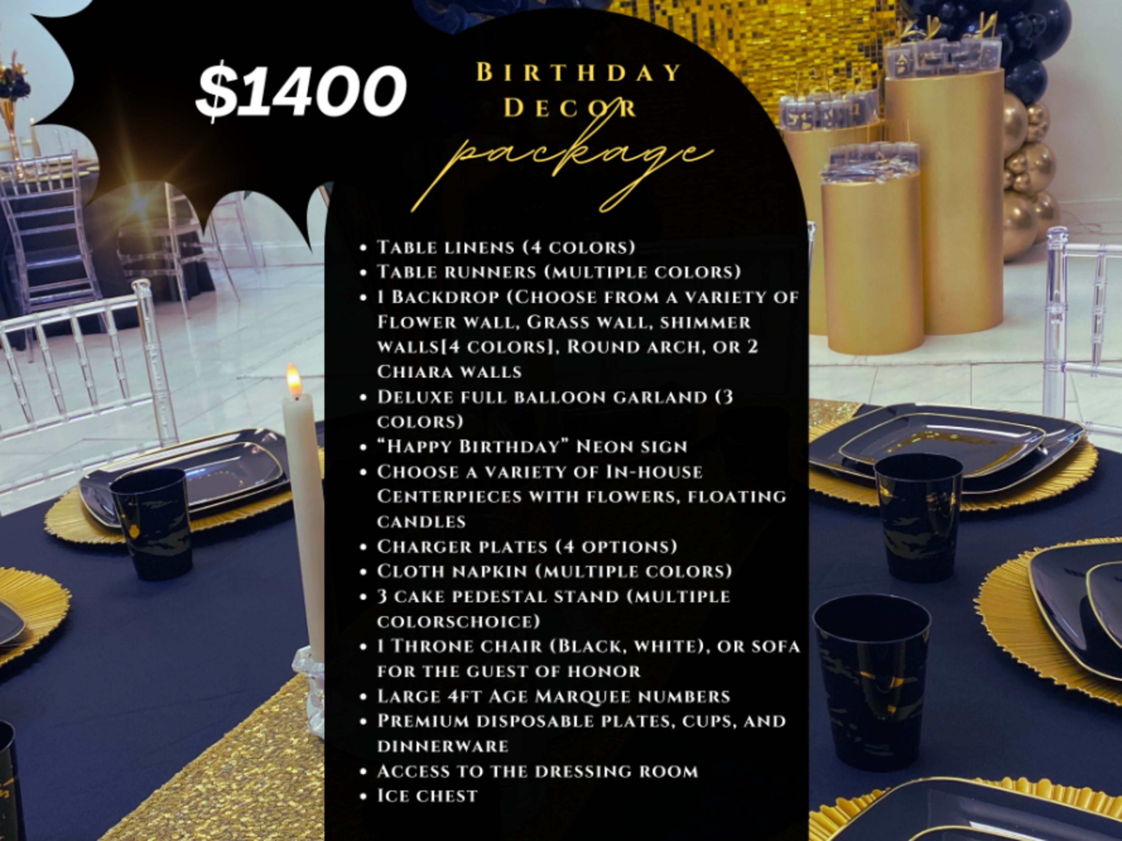 Birthday Decor Package 