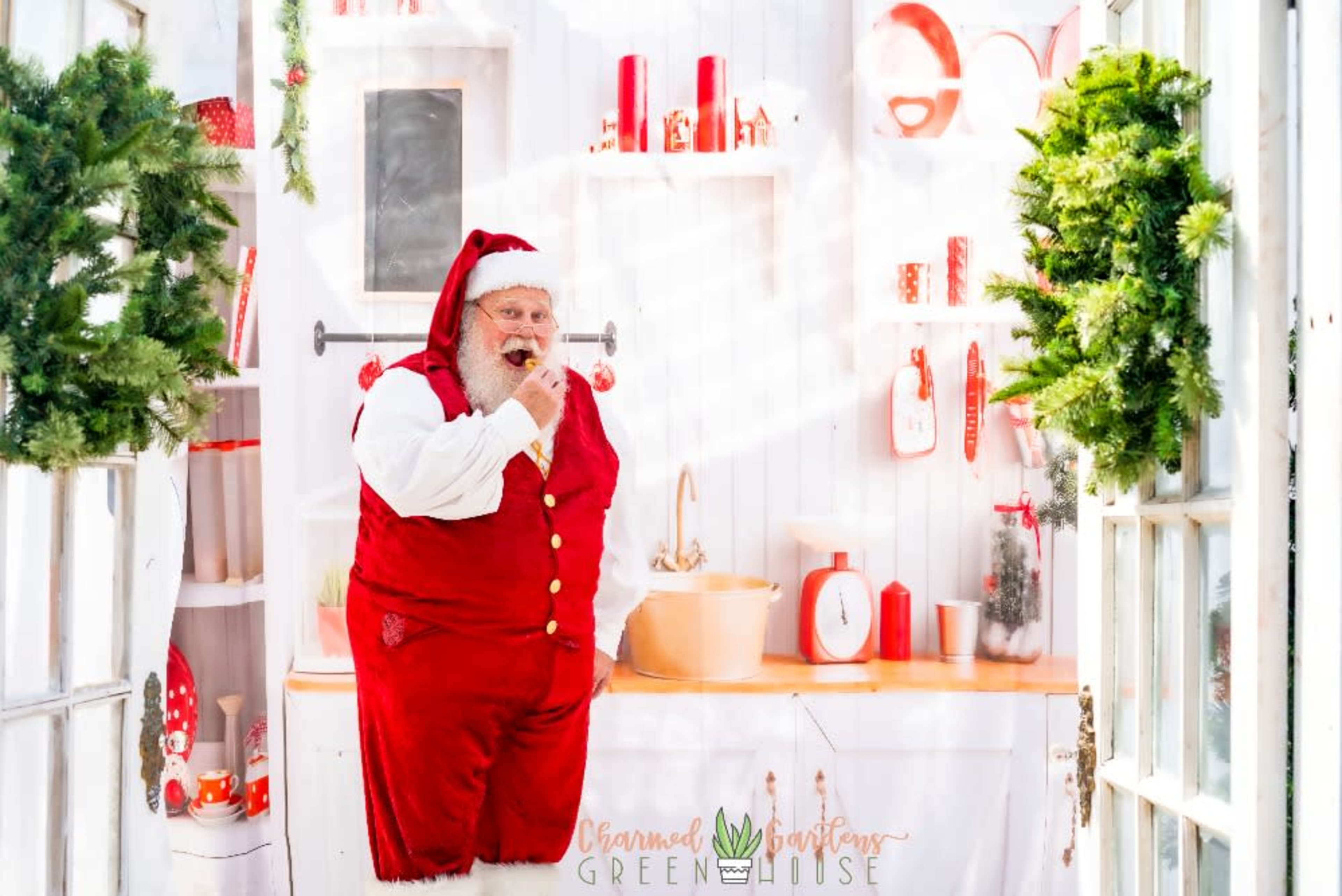 Christmas Kitchen Backdrop