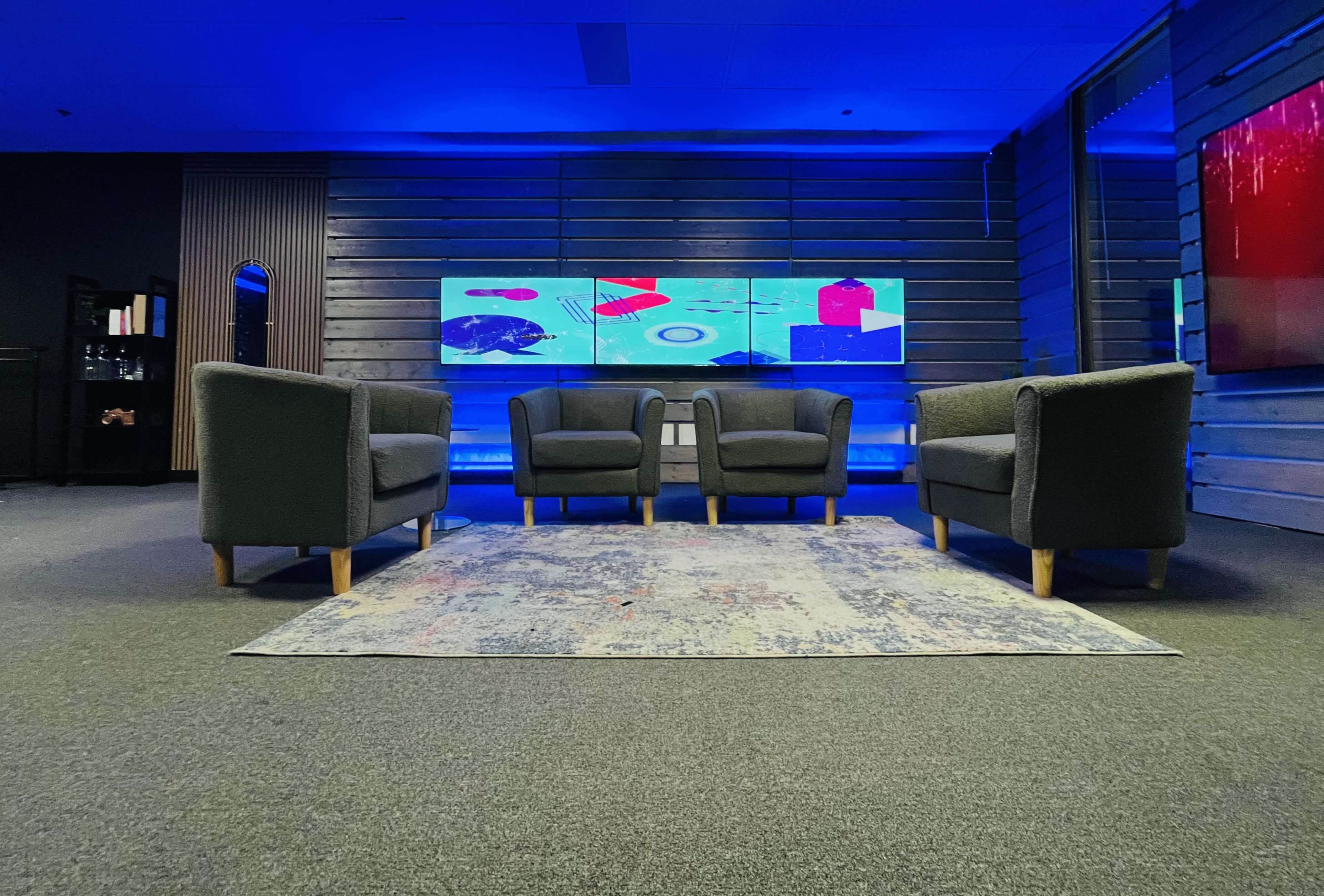 WELCOME TO YOUR NEXT CREATIVE STUDIO! The perfect space for TV shows, professional podcasts, interviews, and video productions. Image in Bedford, Bedford, TX