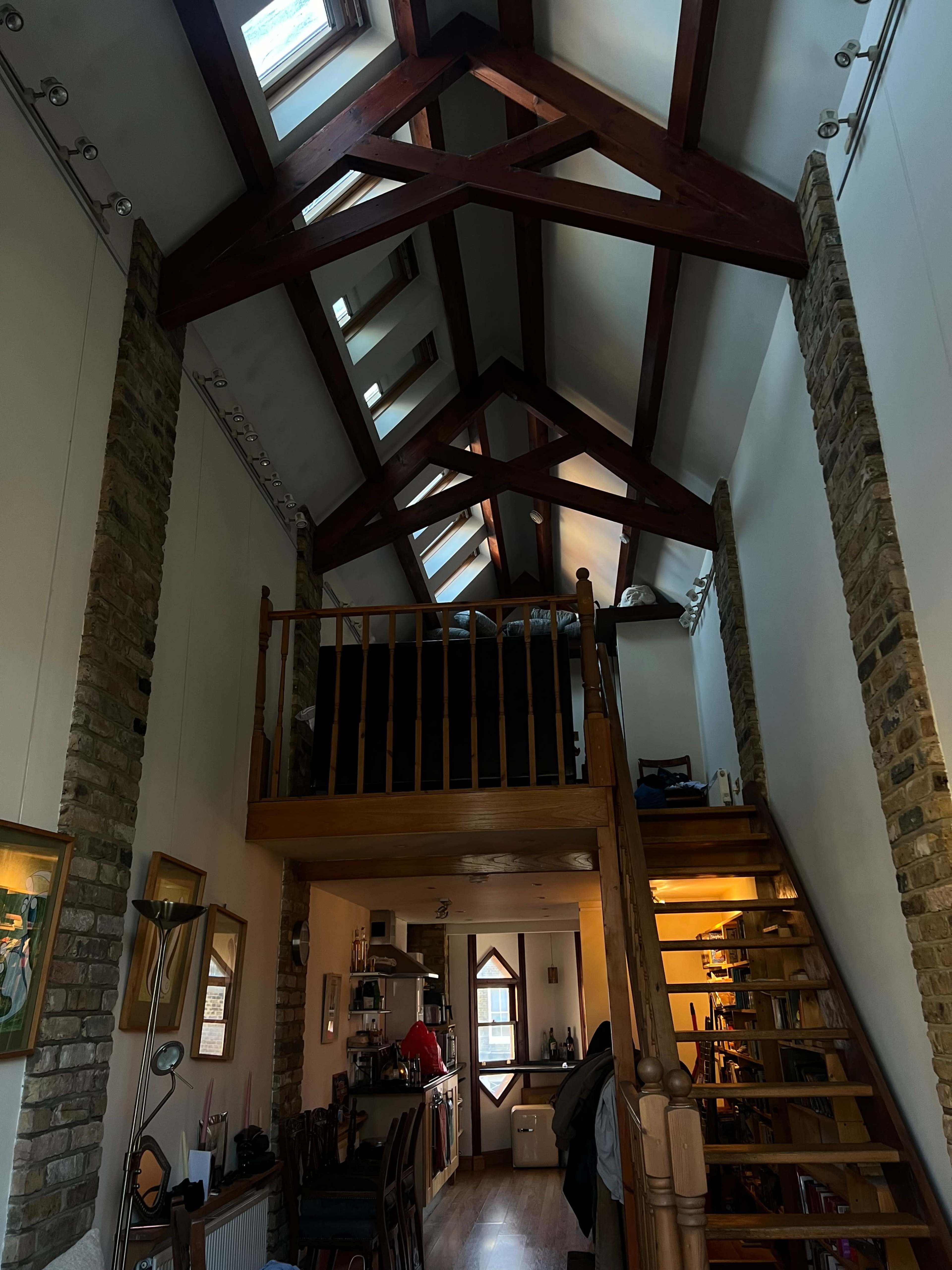 Built by architect/painter, very unique church/alpine style Chelsea home with masses of natural light. Image in Chelsea, london, ENG
