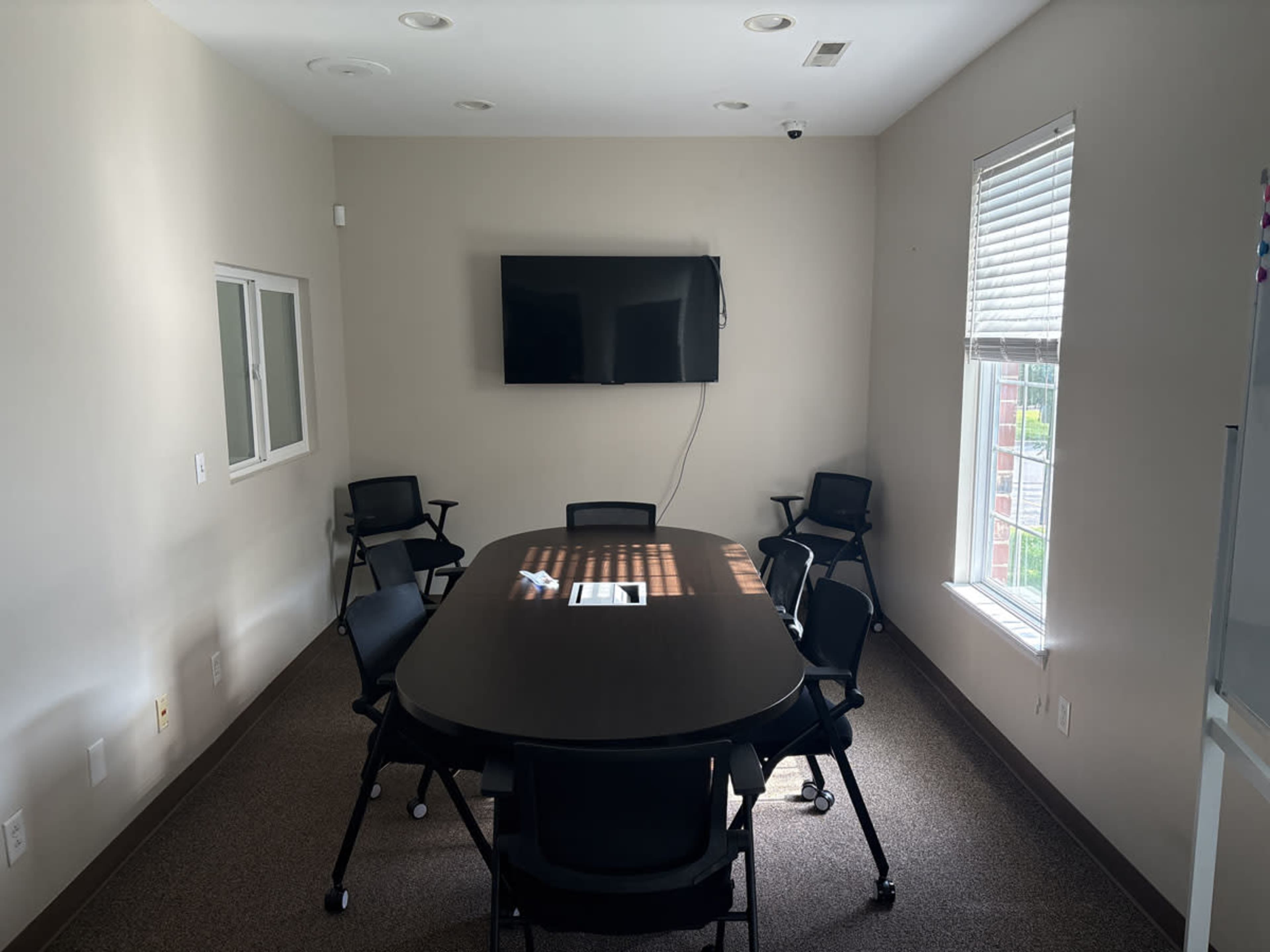 Medium-sized boardroom-style conference room in St. Peters, MO Image in O'Fallon Township, St. Peters, MO