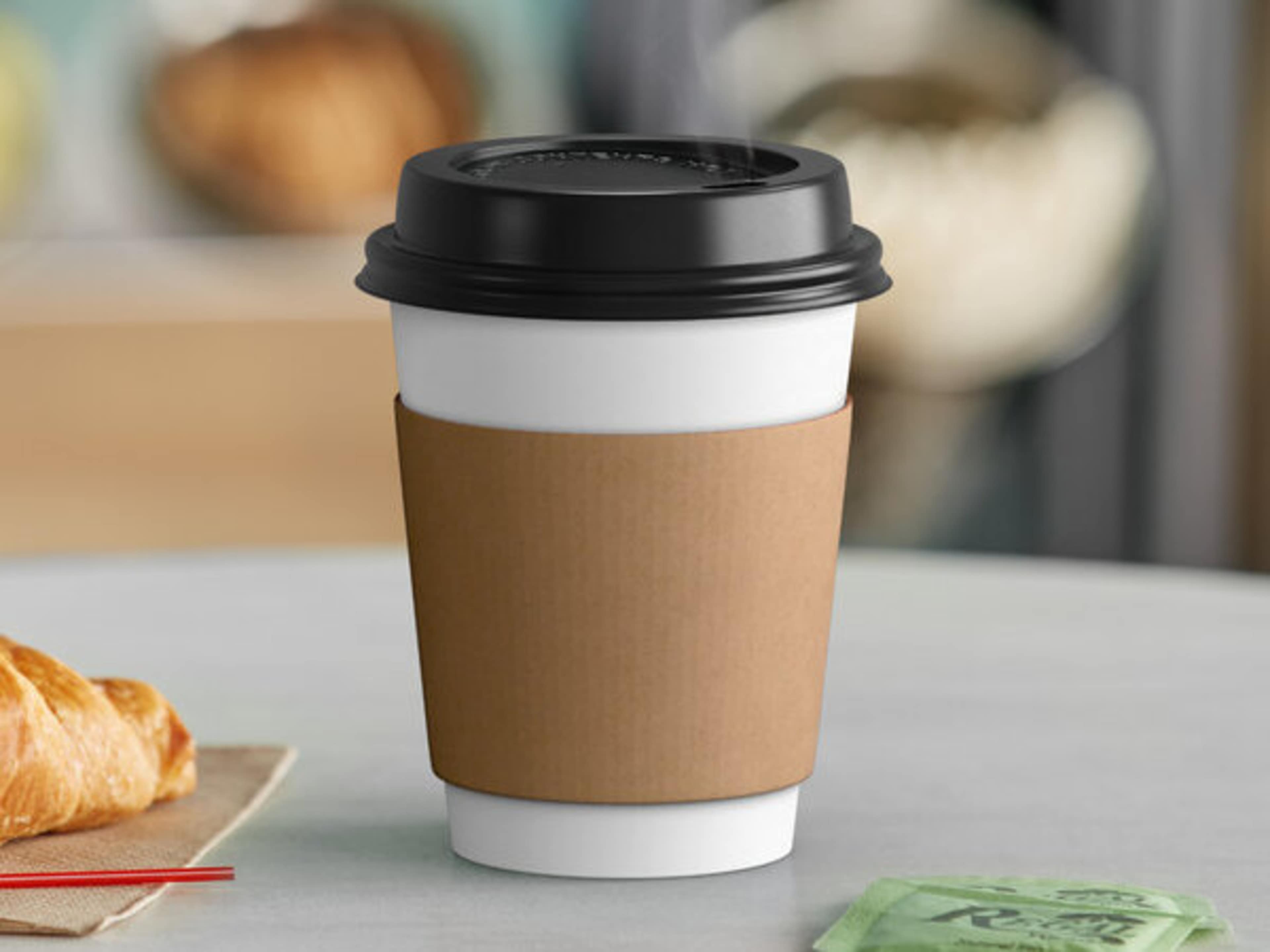 Disposable Coffee Cups, Sleeve & Lid