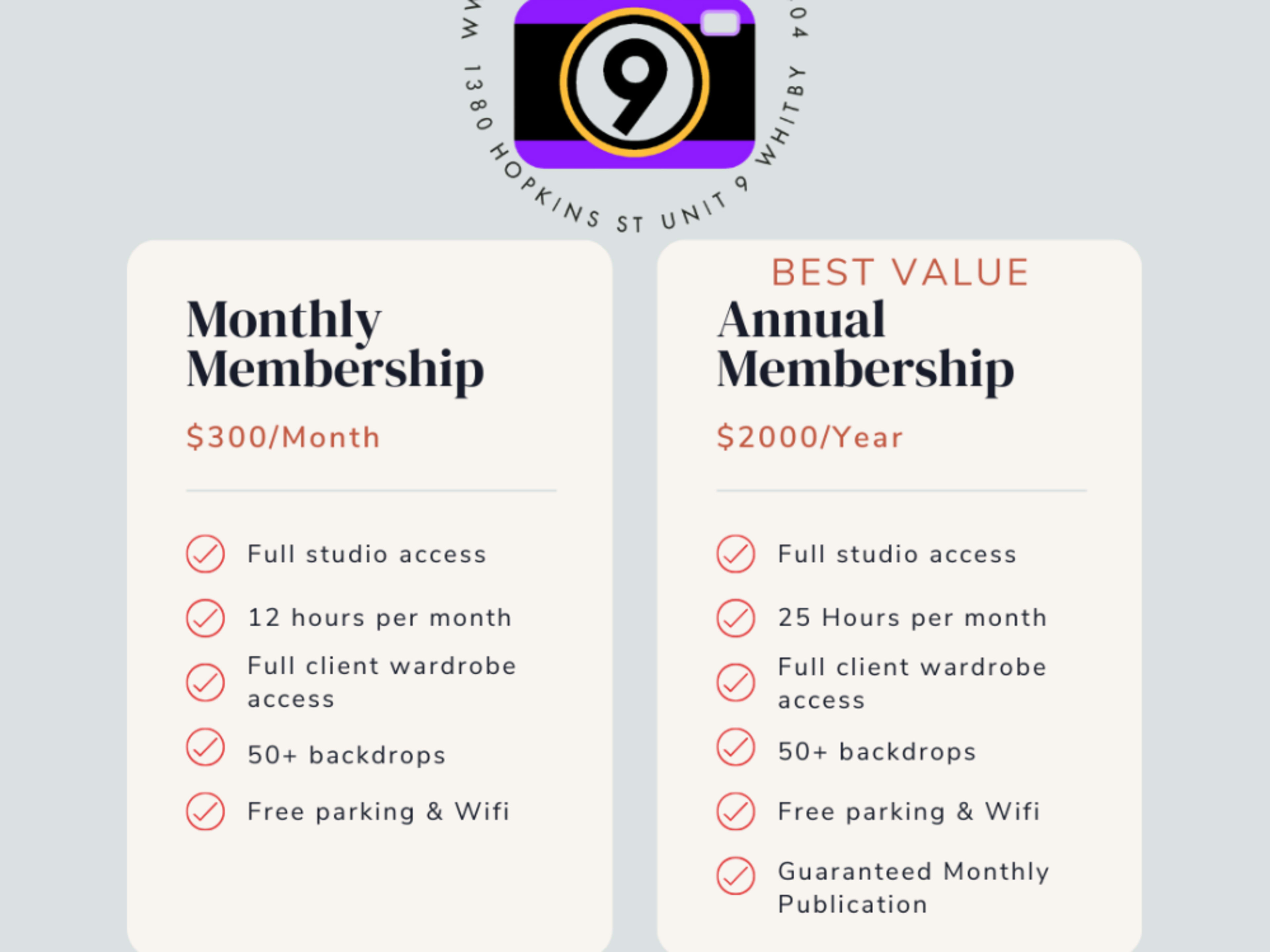 Monthly Studio Membership 