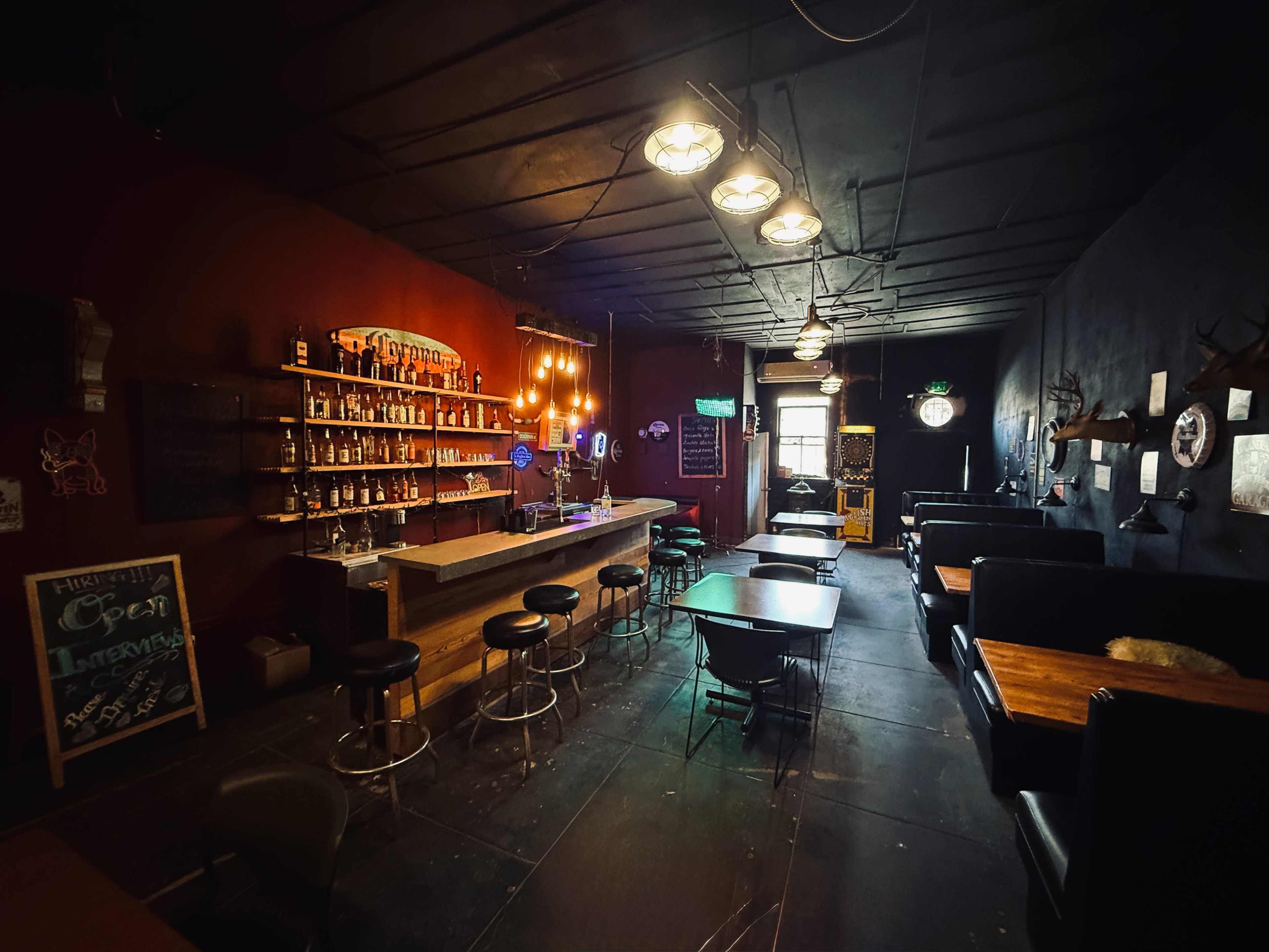 Dive Bar with booths and Liquor Wall Image in Central LA, Los Angeles, CA