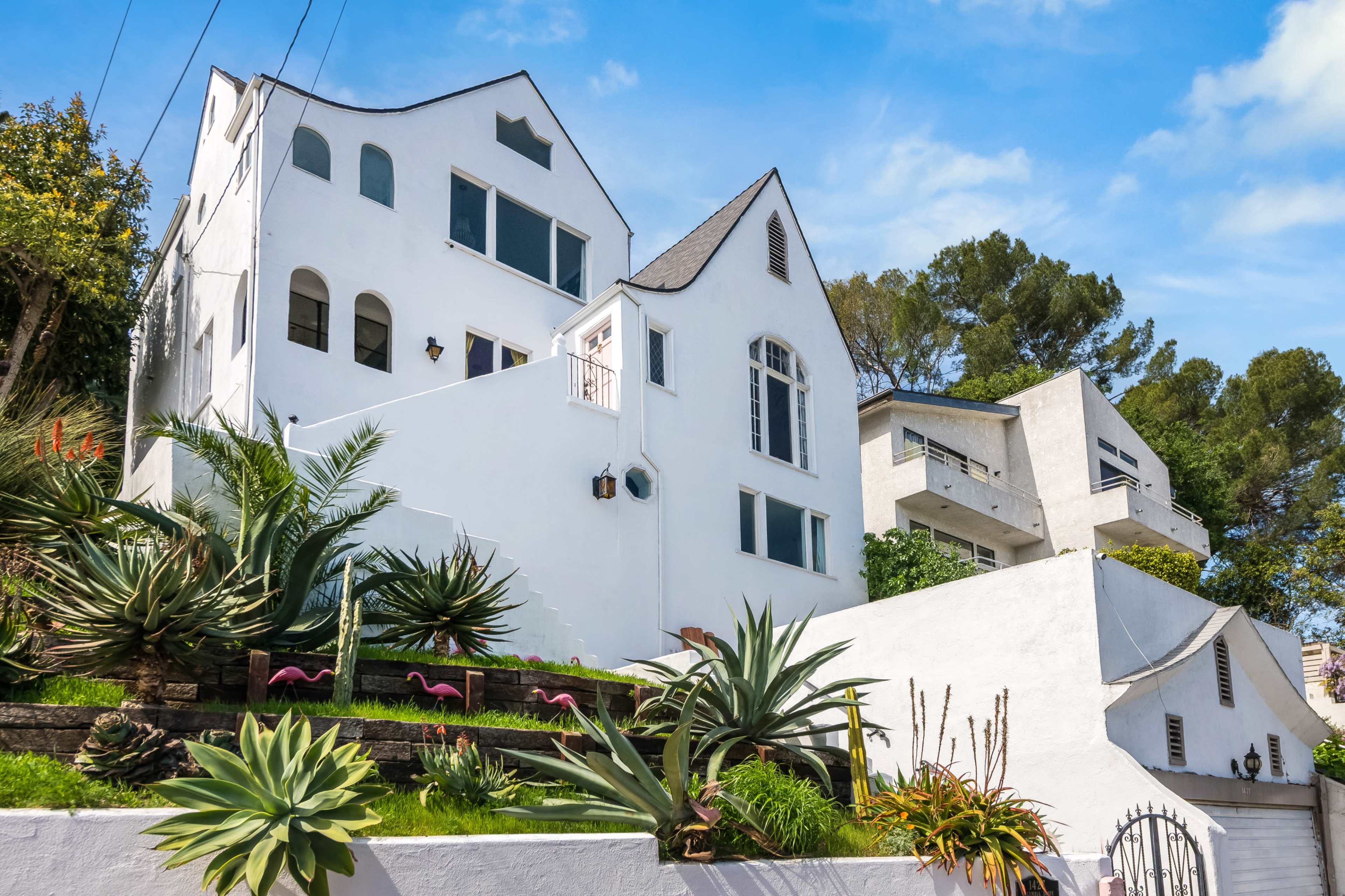 Hollywood Hills house, view, patio Image in Adams Hill, Glendale, CA