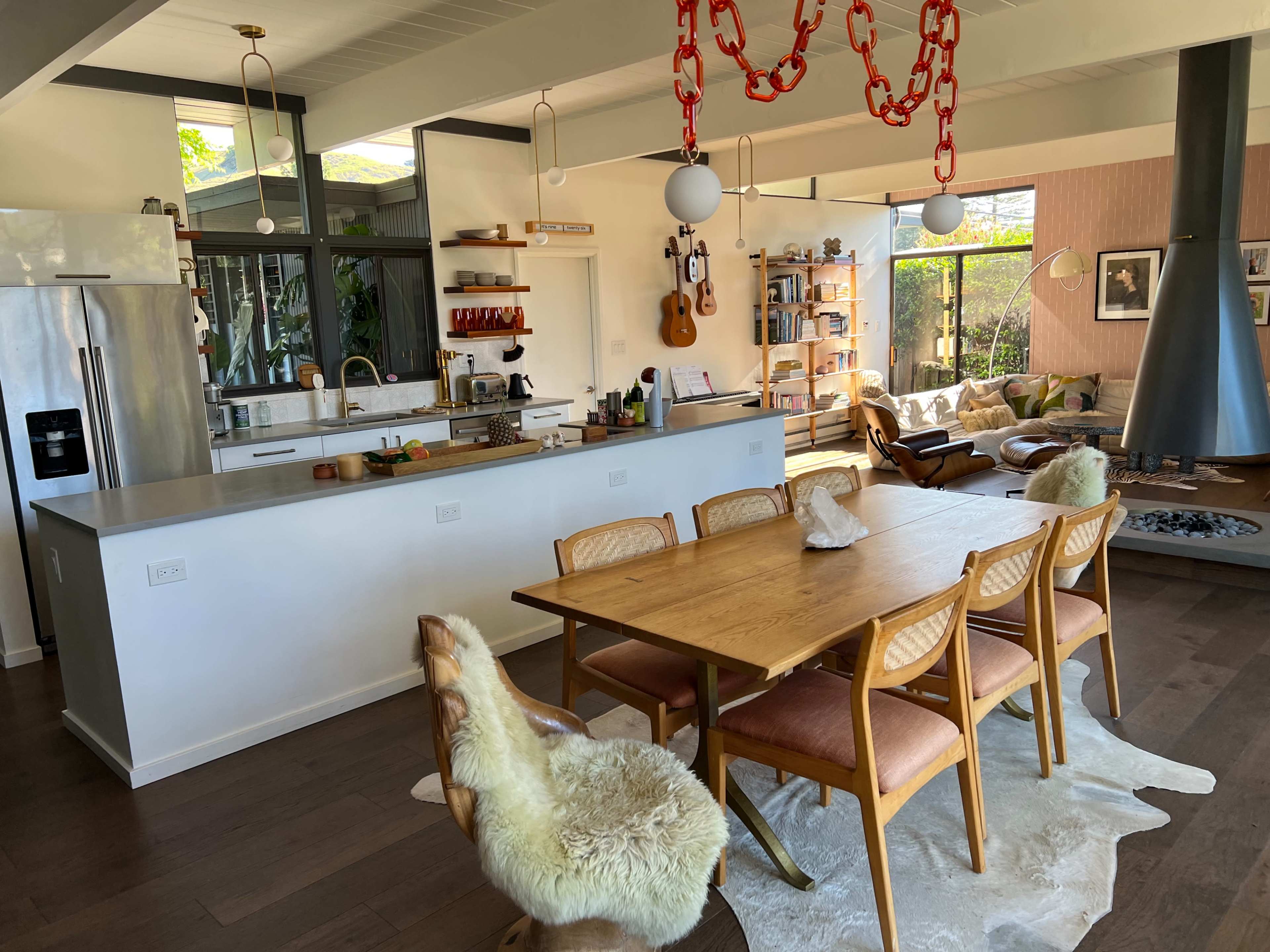 Mid-Century Modern Retreat Featuring A Natural Swimming Pool Image in San Rafael, San Rafael, CA