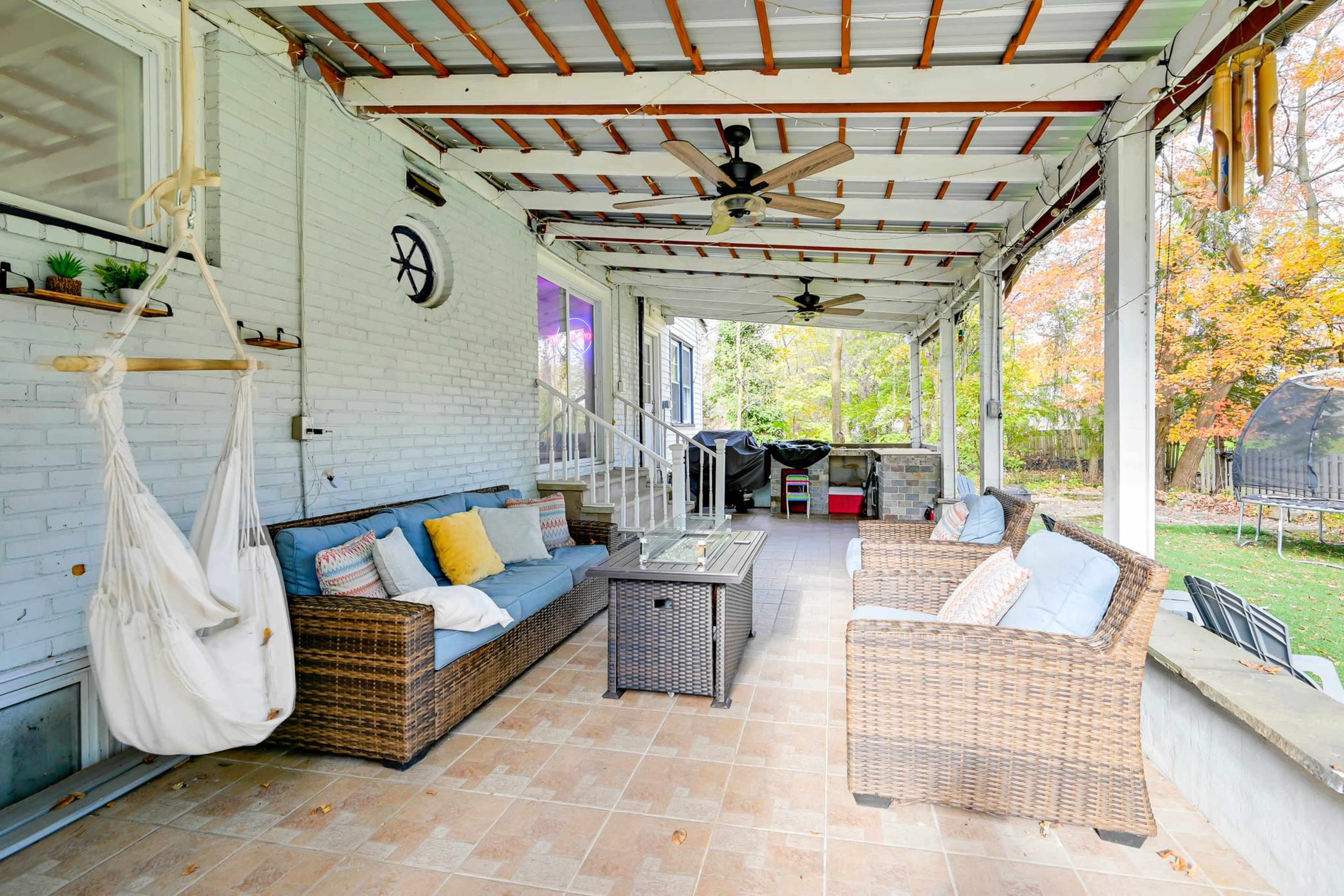 Modern Open Concept Entire single family home with basketball court and full deck in the back yard. Small creek runs as well on side of property. Image in Englewood, Englewood, NJ