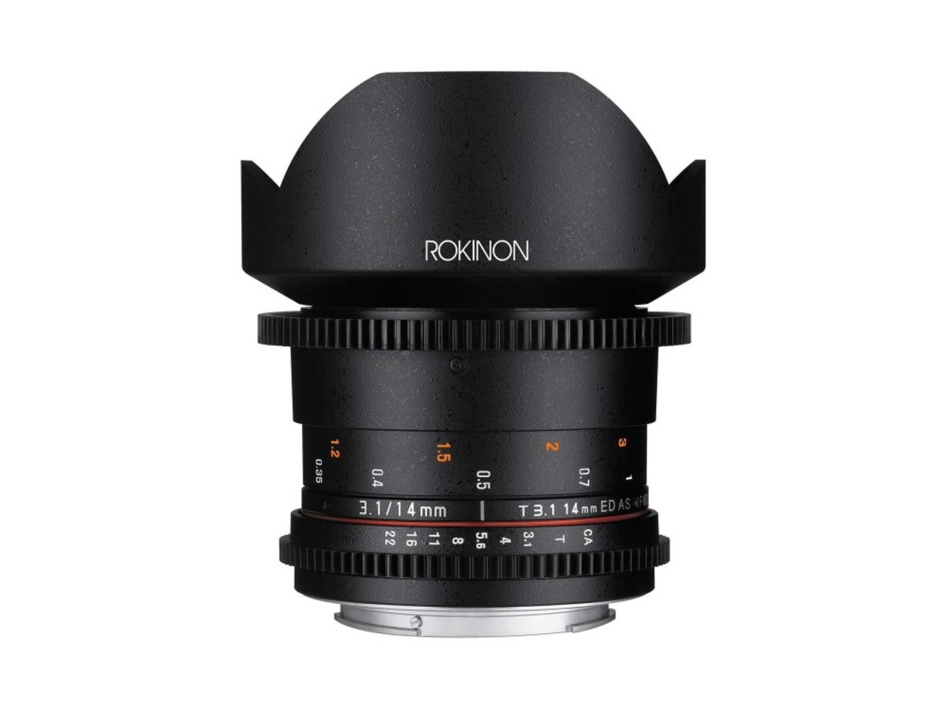Rokinon 14mm T3.1 Cine Super Wide Angle Lens Canon