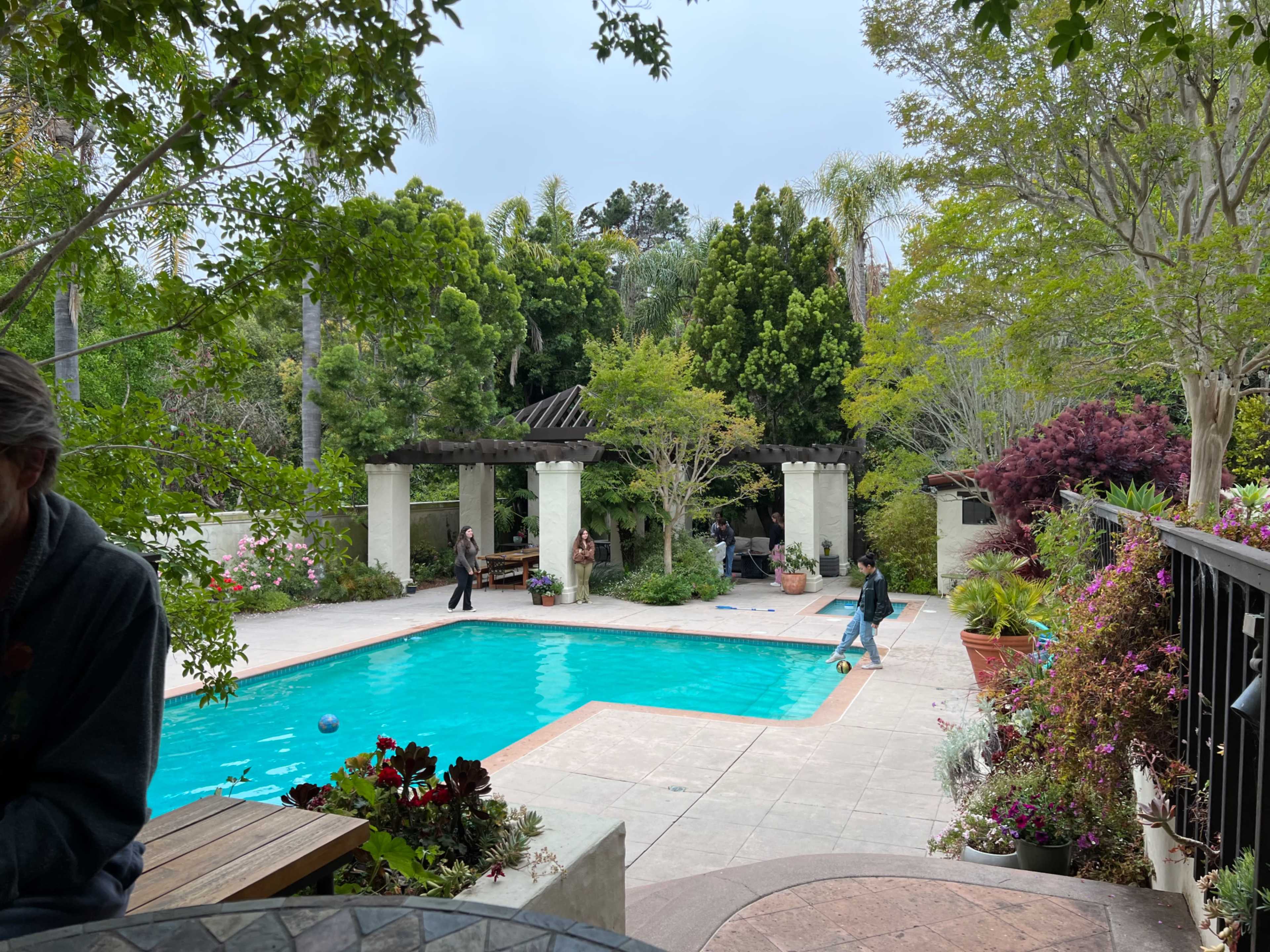 Resort-style pool, in-ground hot tub and beautiful garden Image in Santa Cruz, Santa Cruz, CA