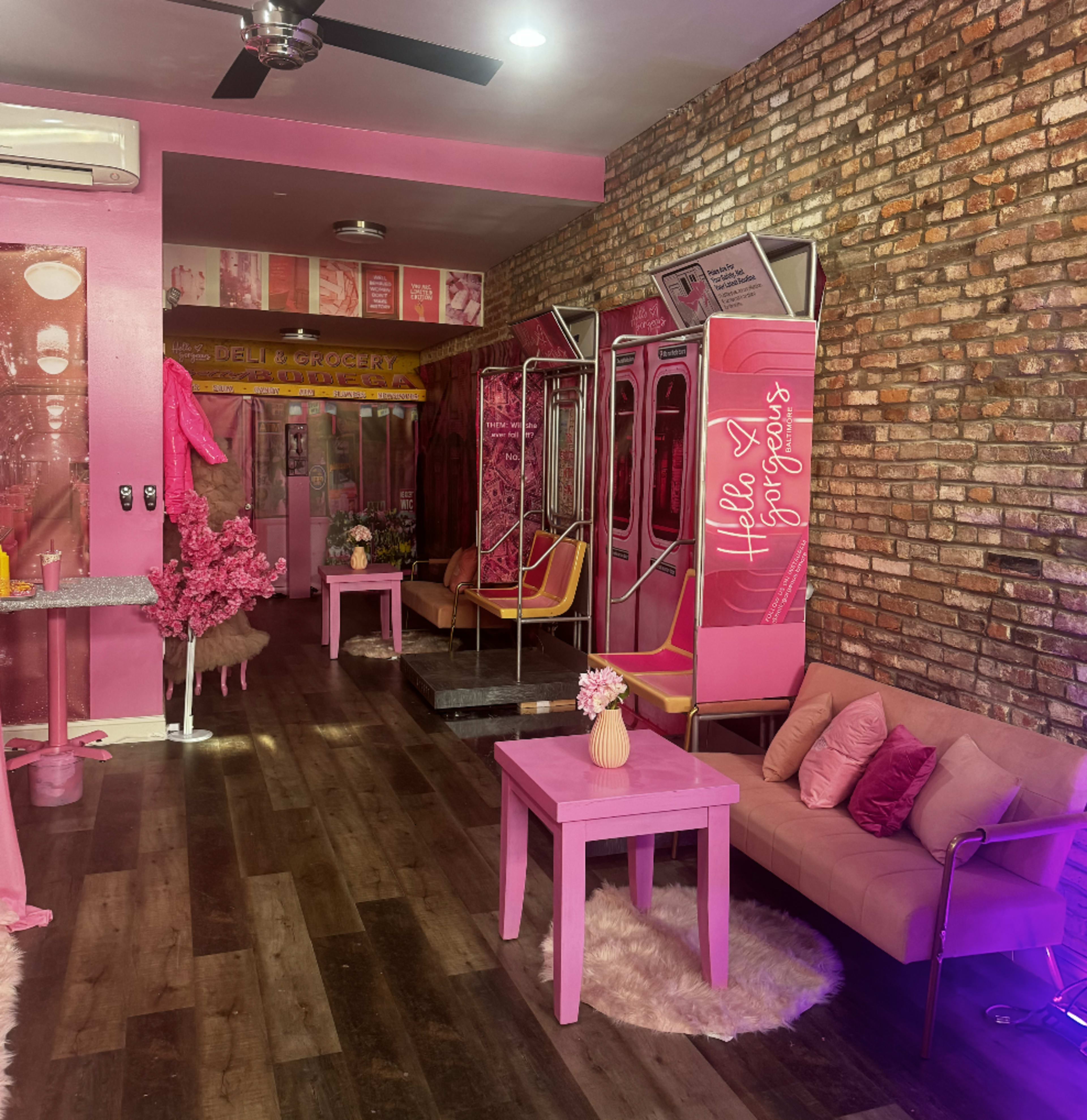 Hello Gorgeous- Pink Event Space Image in Hollins Market, baltimore, MD
