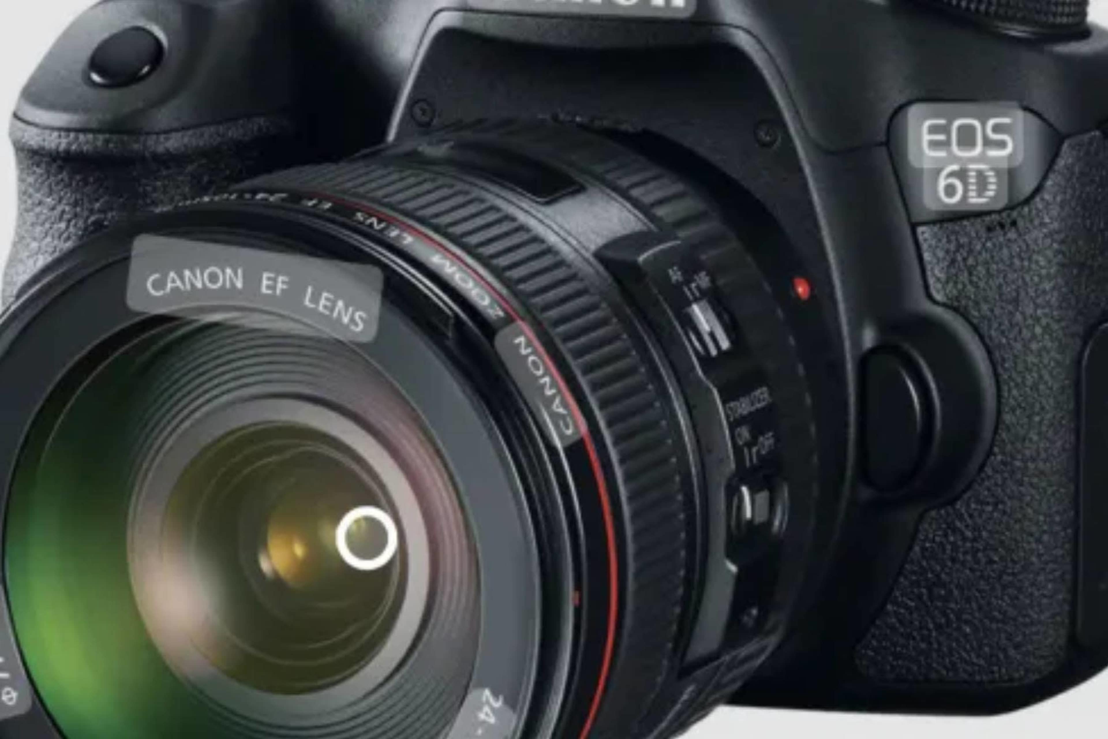A Canon EOS 6D camera with an EF lens attached.