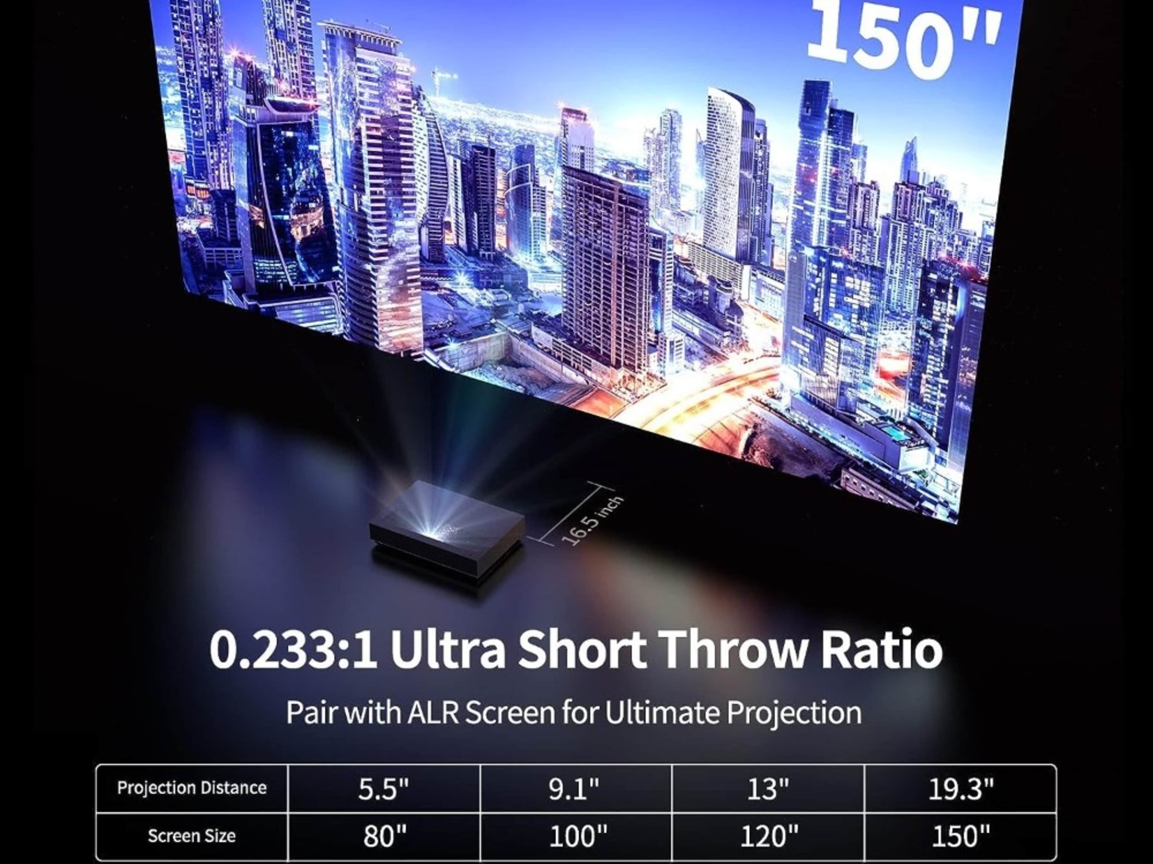 WEMAX Nova 4K UHD Ultra Short Throw Projector