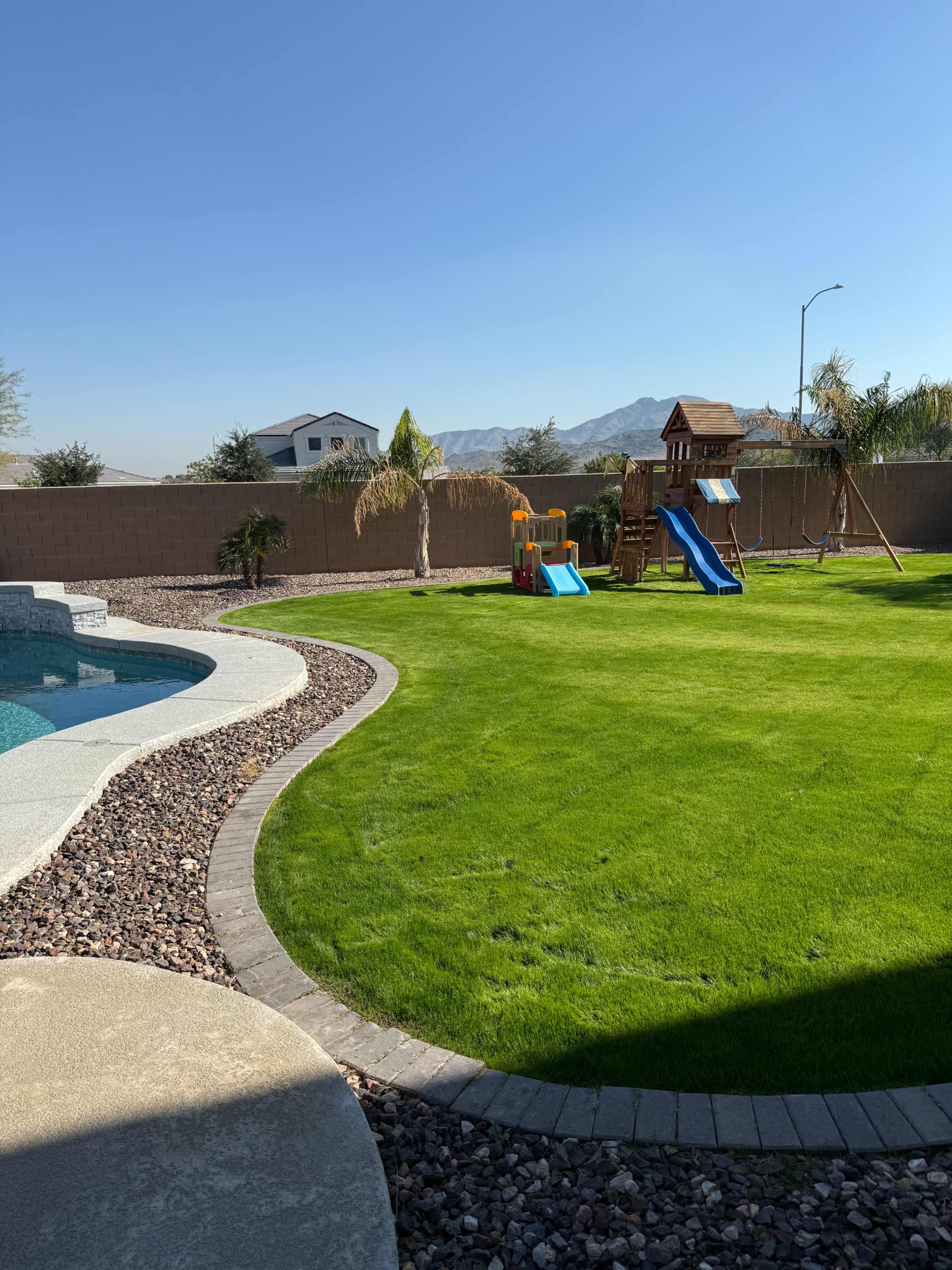 Resort-Style Backyard with Pool & Stunning Mountain Views Image in Laveen Village, Laveen, AZ