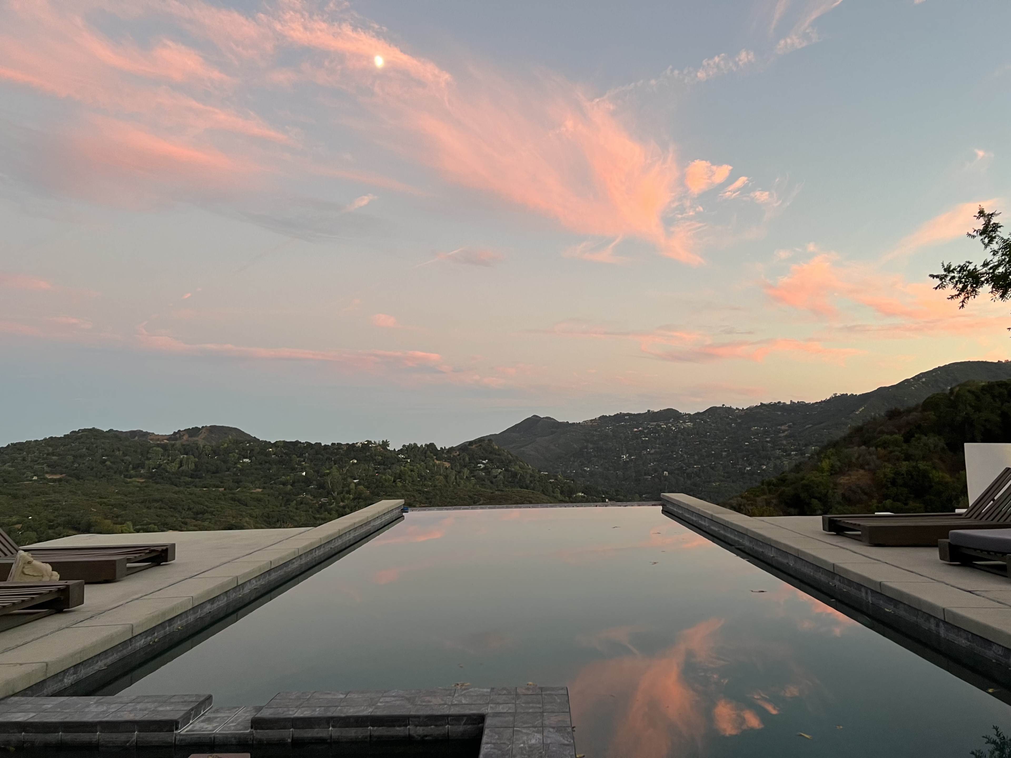 Infinity Pool with Unobstructed Canyon Views and Large Deck Image in Topanga, Topanga, CA