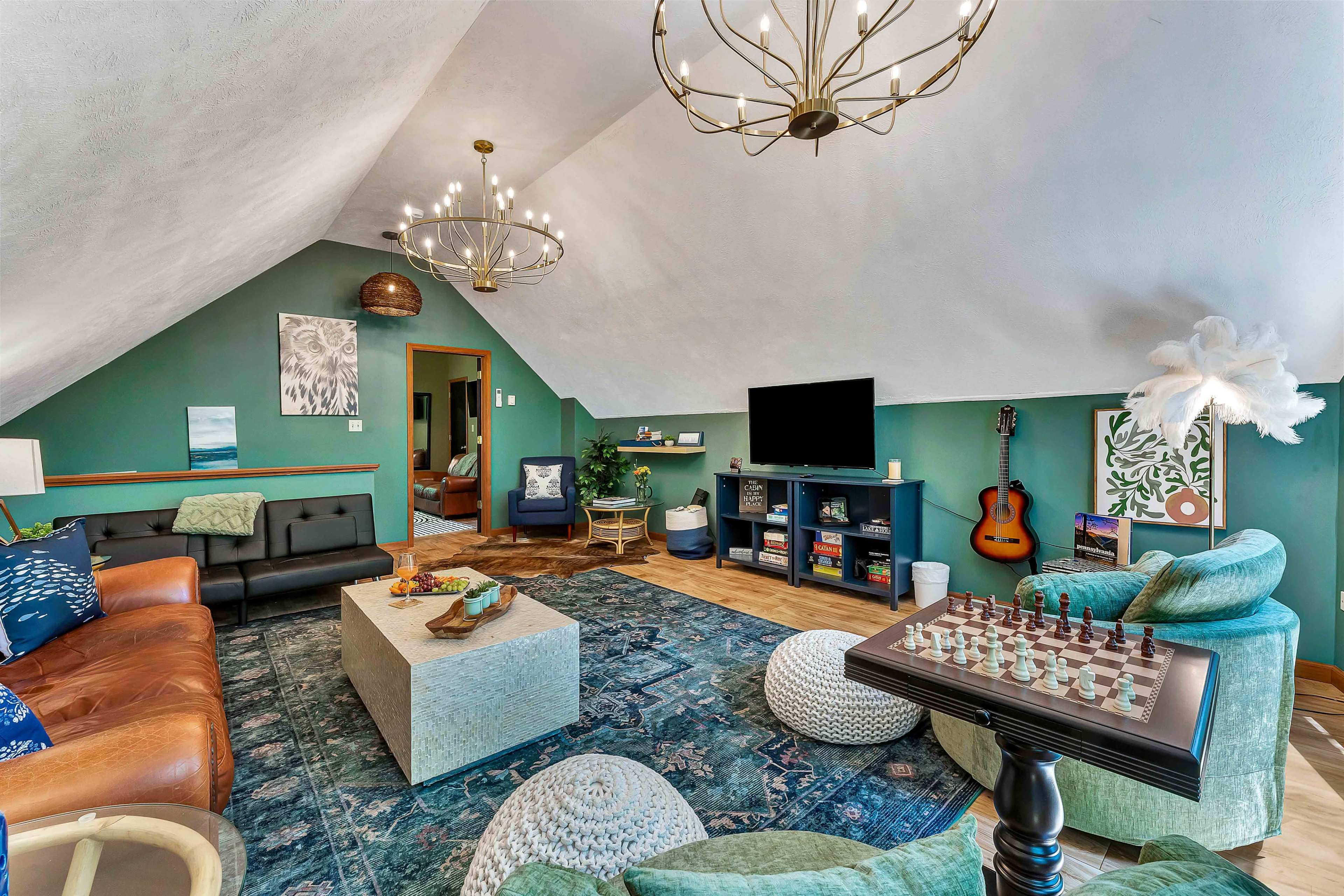 Stylish Cabin Retreat | Firepit & Walk to Lake Image in Coolbaugh Township, Pocono Lake, PA