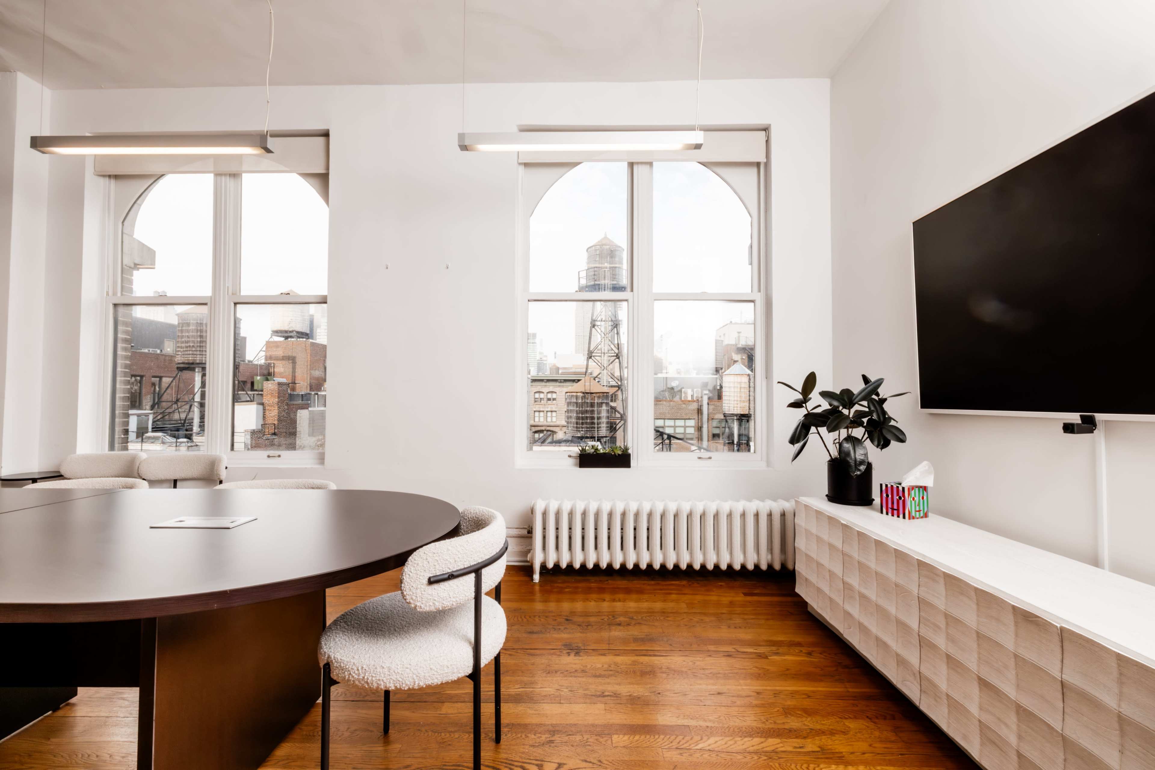 Large, Modern, Conference Room in Penthouse Office Space - Seats 12-16 People Image in Midtown Manhattan, New York, NY