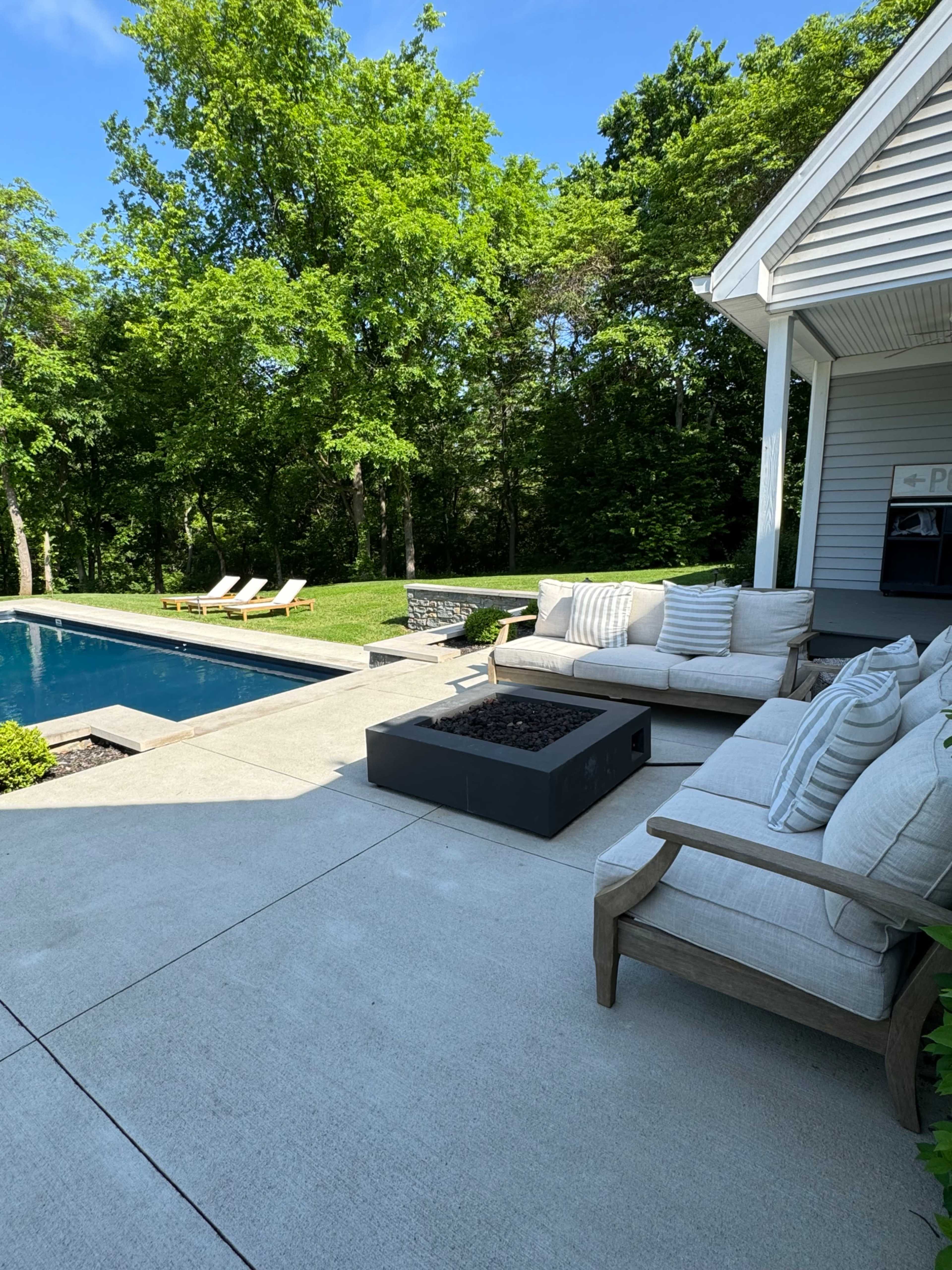 Beautiful modern farmhouse with amazing pool backyard space. Image in Colerain Township, Cincinnati, OH
