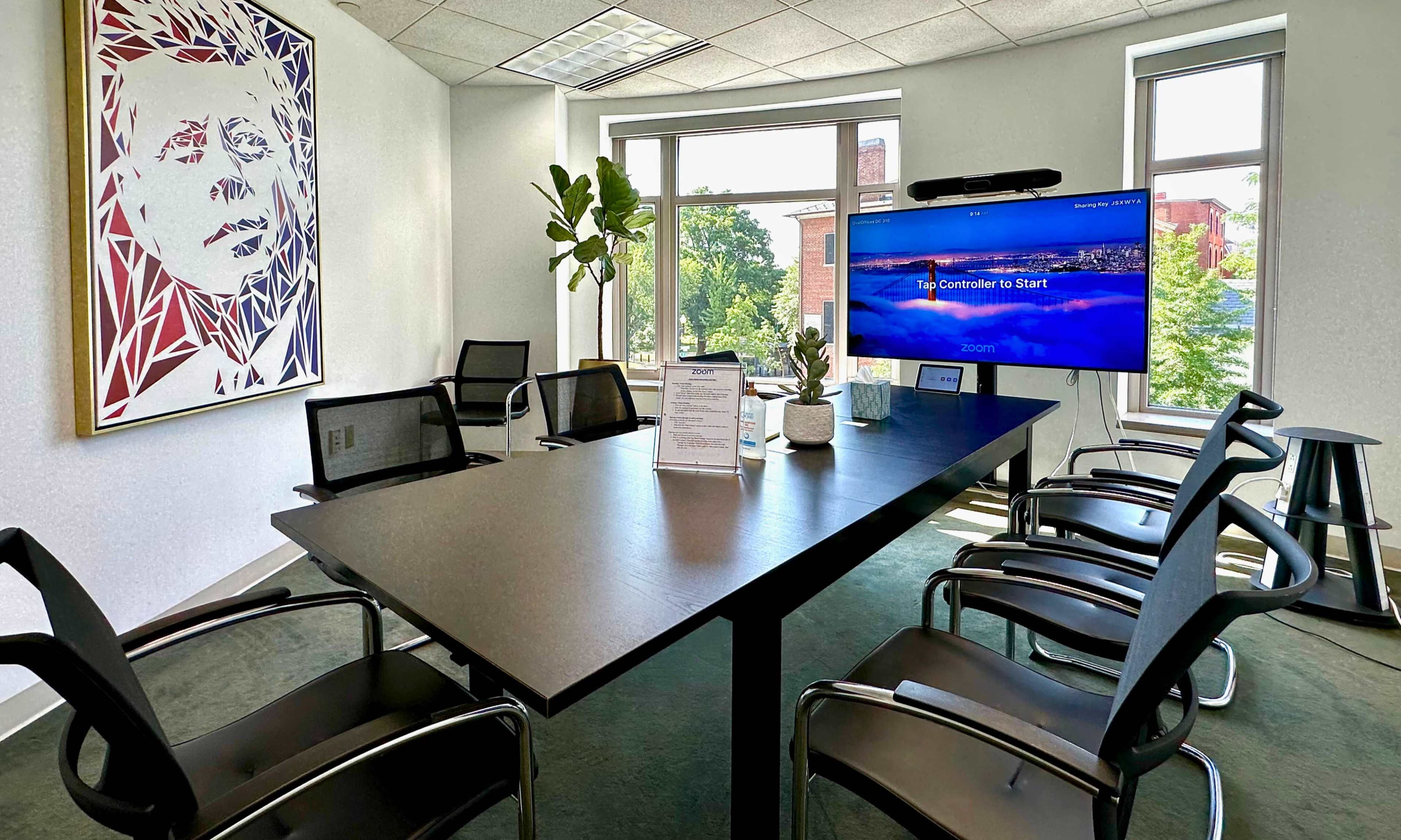 Zoom & Teams Equipped Boardroom Overlooking Lafayette Square Image in Northwest Washington, Washington DC, DC