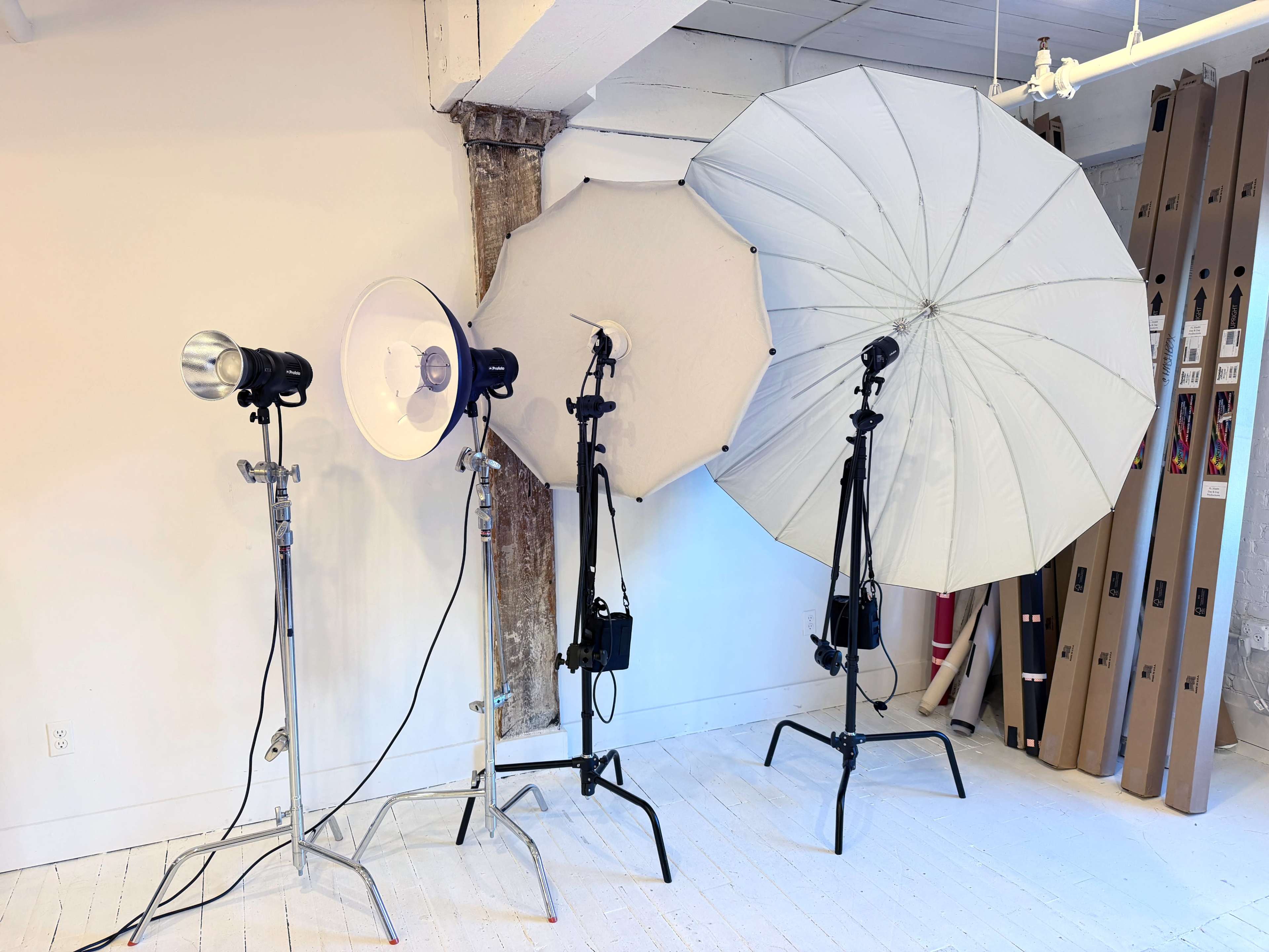 Lighting + Grip Included: Clean White Photo Studio with Daylight Window Image in Greenpoint, Brooklyn, NY