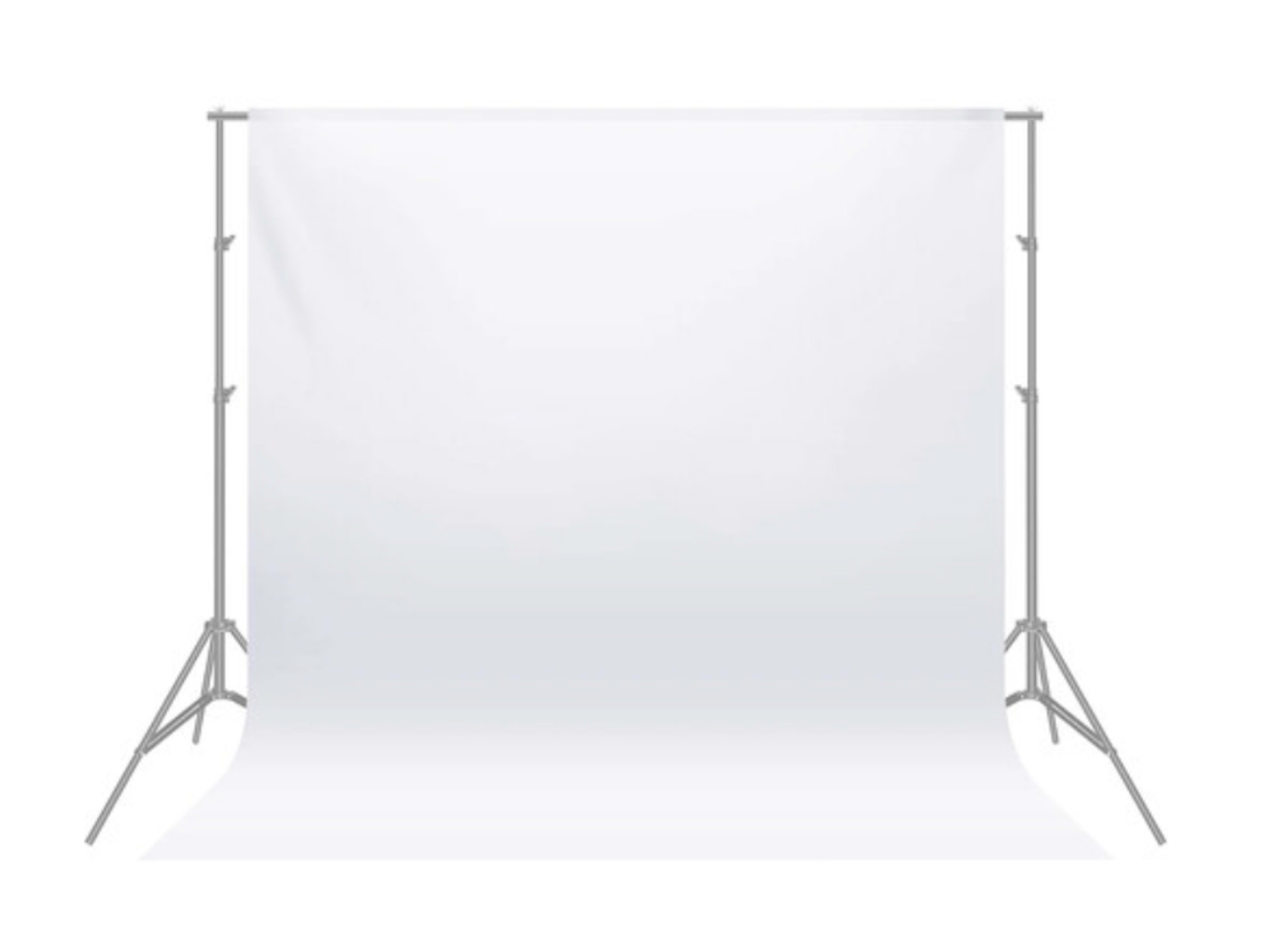 12ft White Backdrop w/ stands