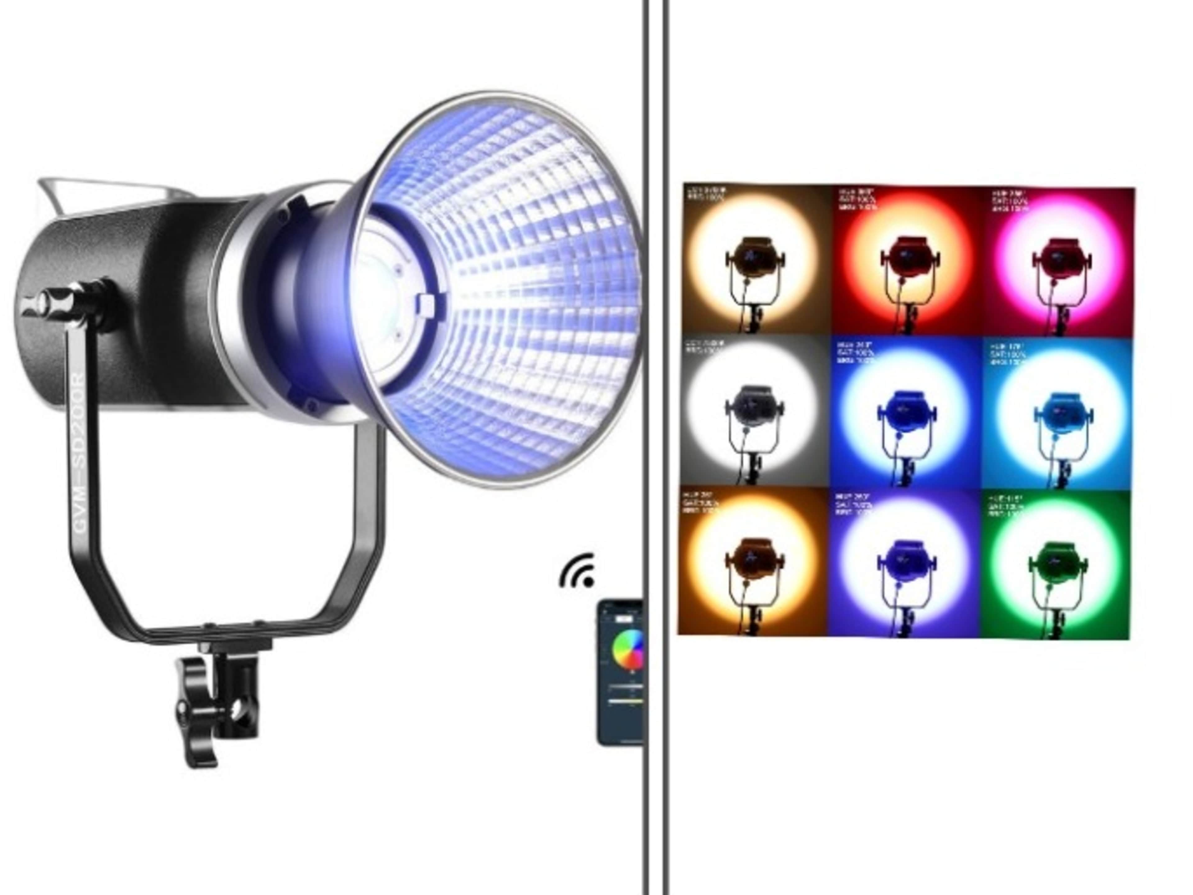 2 RGB Bi-Color LED Video Spot Lights