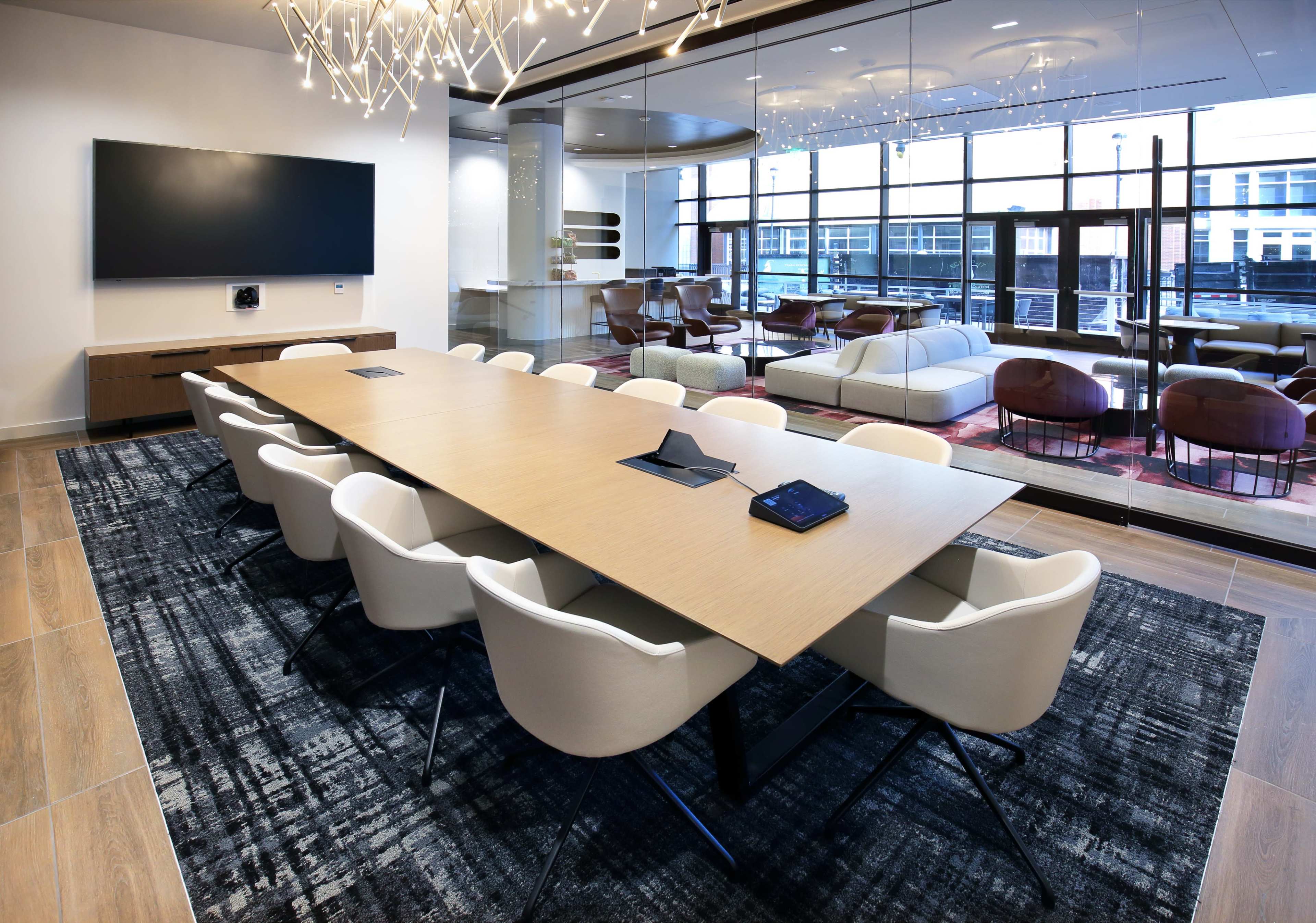 Modern Event Space Outside of American Airlines Arena Image in Oak Lawn, Dallas, TX