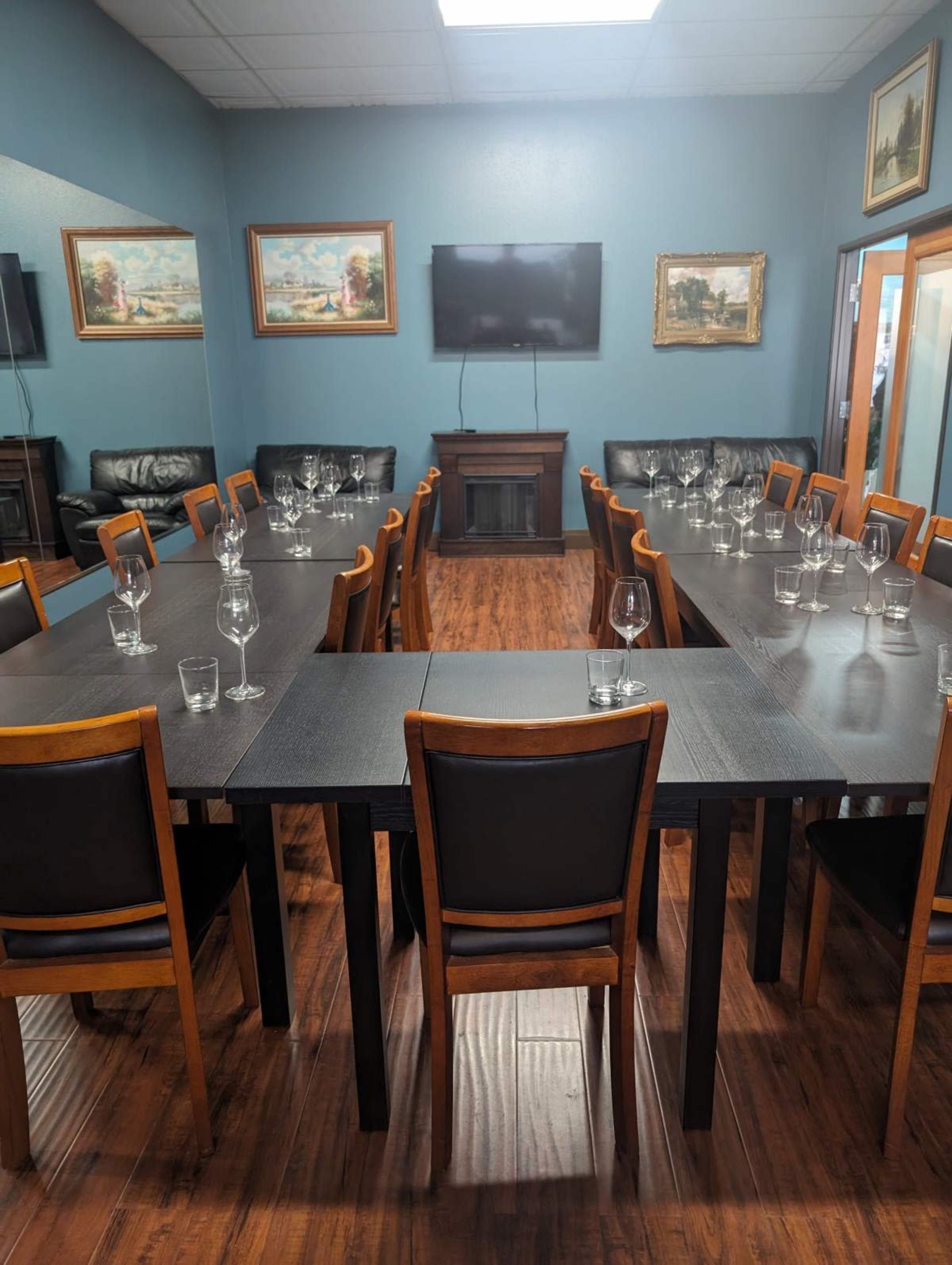 Private meeting room in wine shop with flexible seating options Image in Cedar Mill, Portland, OR