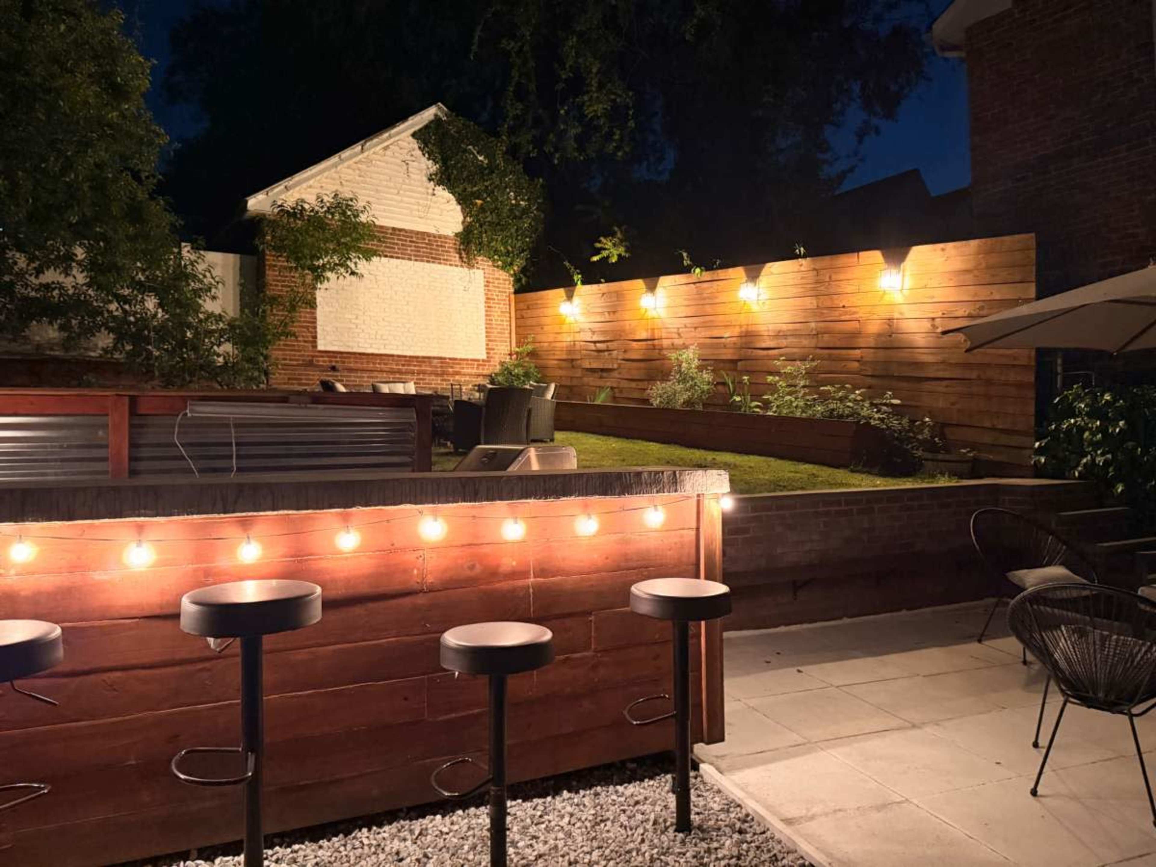 Suburban backyard perfect for BBQs Image in South Side, Mount Vernon, NY