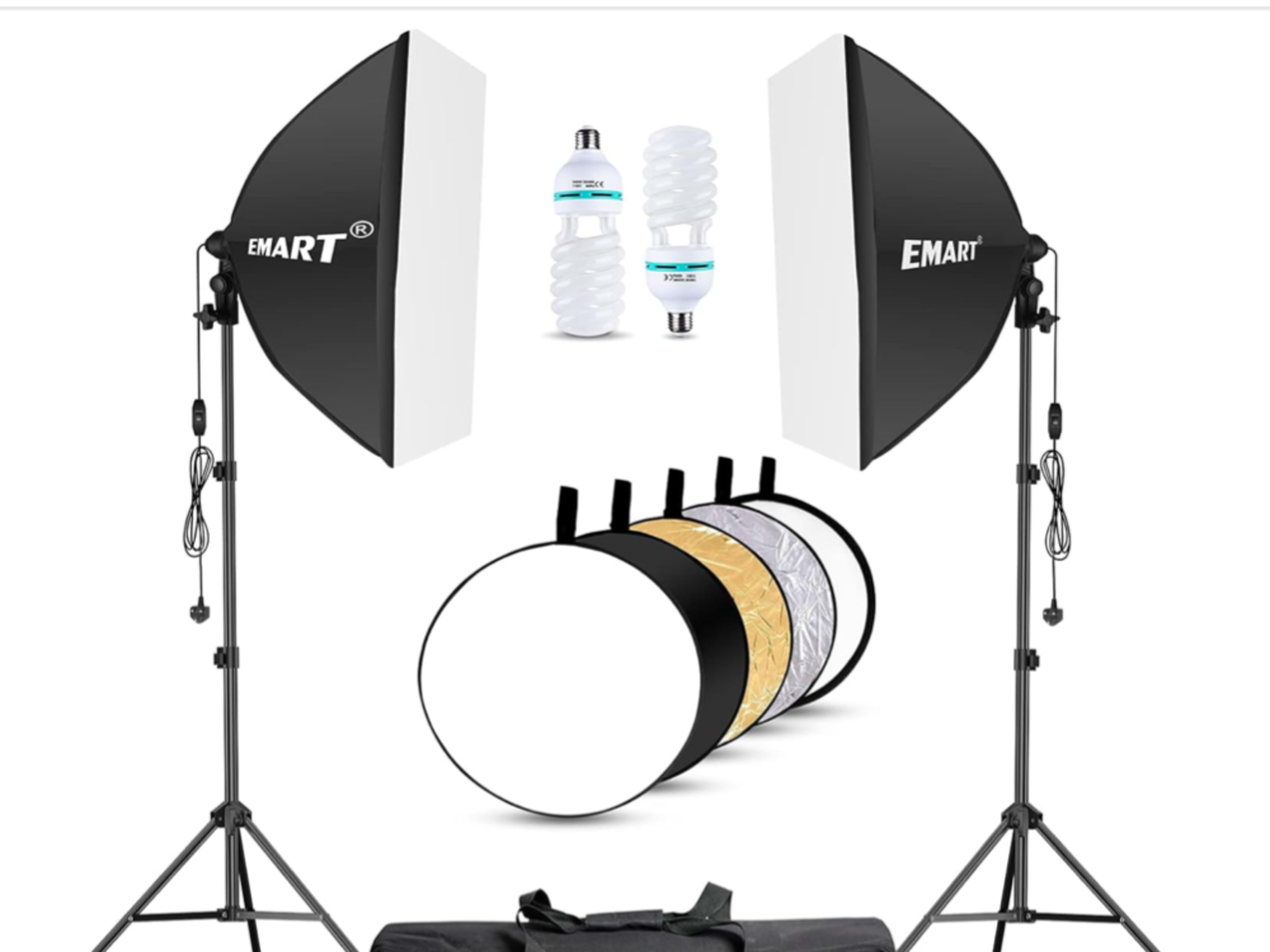 Softbox Lighting Kit with Reflectors