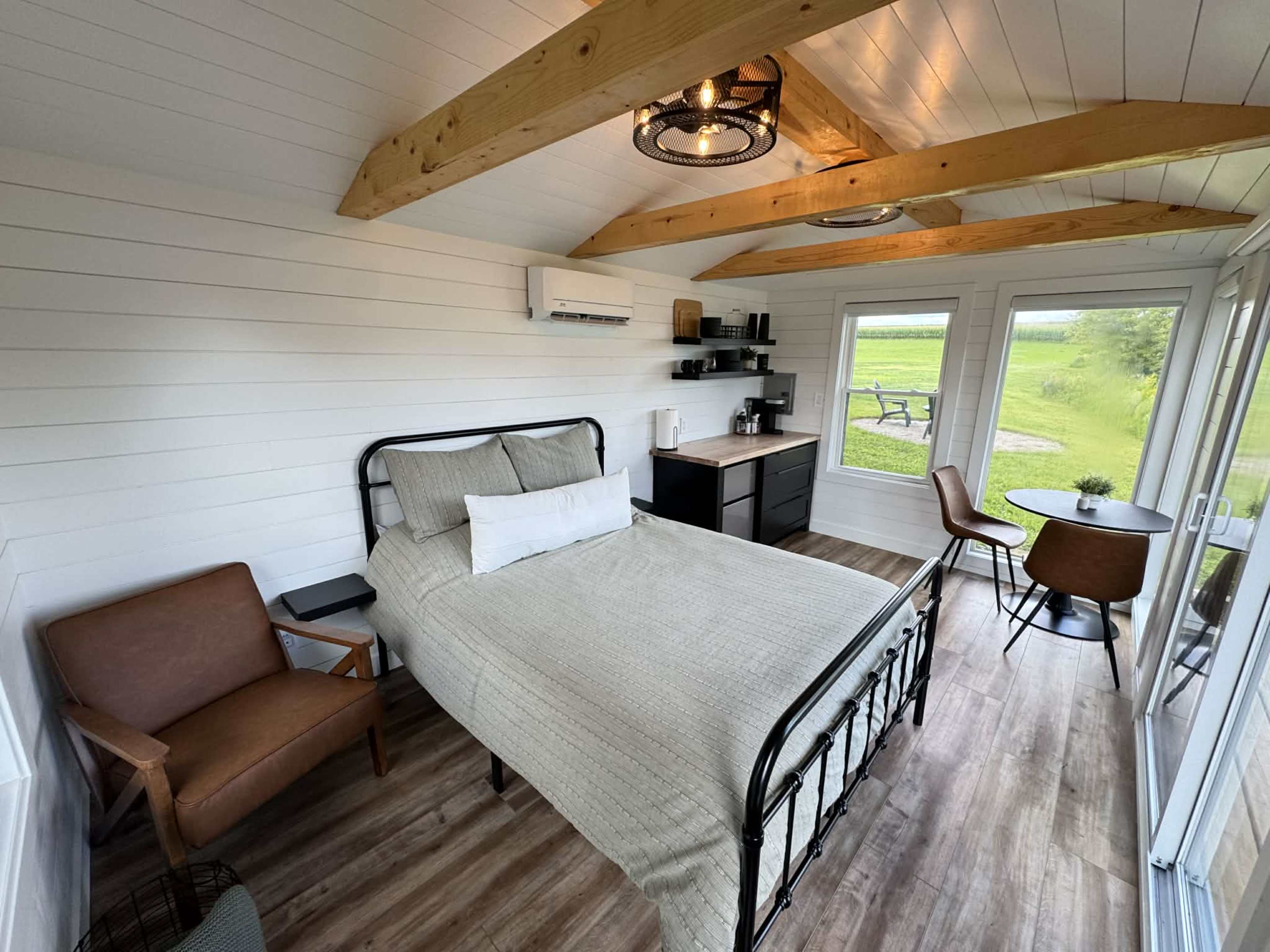 Lakeside Modern Tiny House Farm Retreat on 40 acre Farm & 5 acre Pond Image in Dunham Township, Marengo, IL